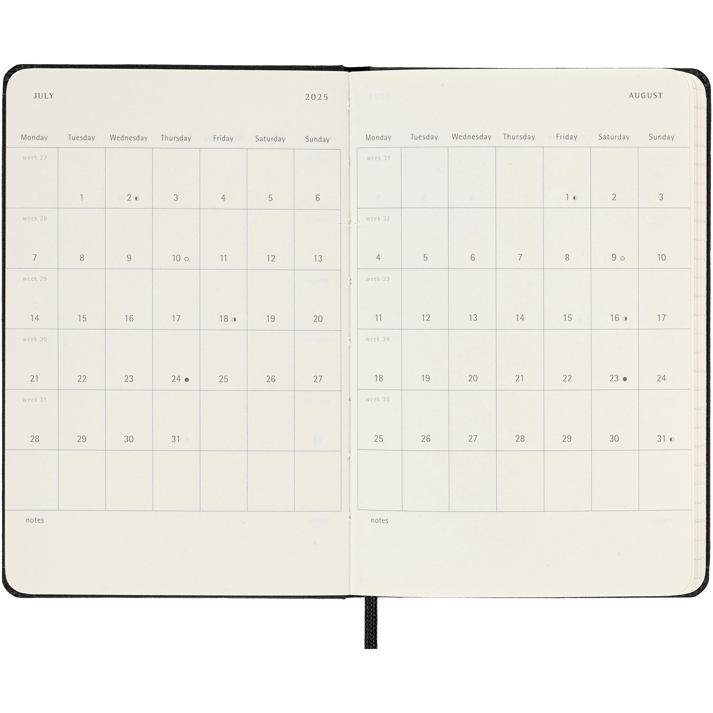 Luxury Moleskine Hard Cover 12 Month Daily Planner