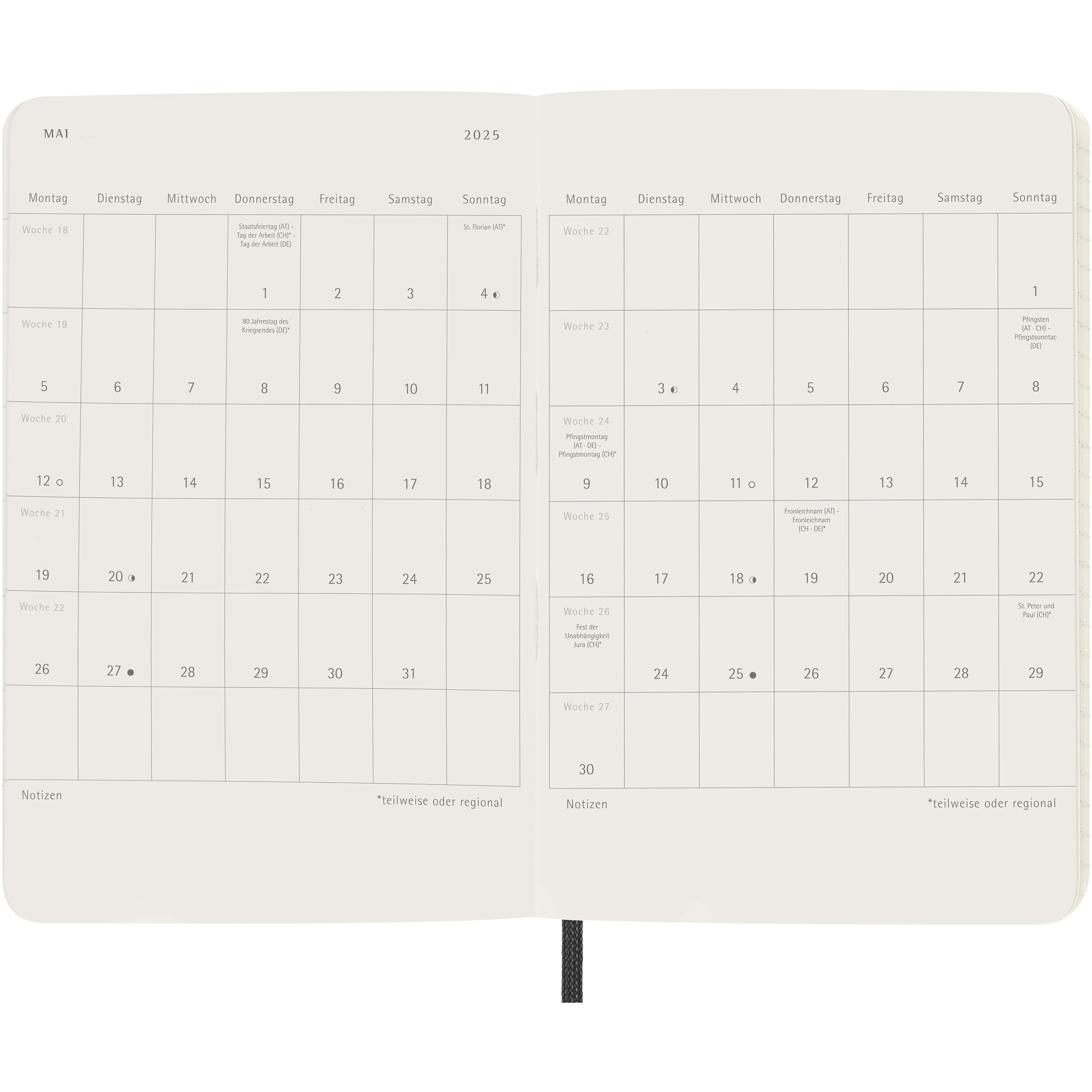 Moleskine Soft Cover German Weekly Planner