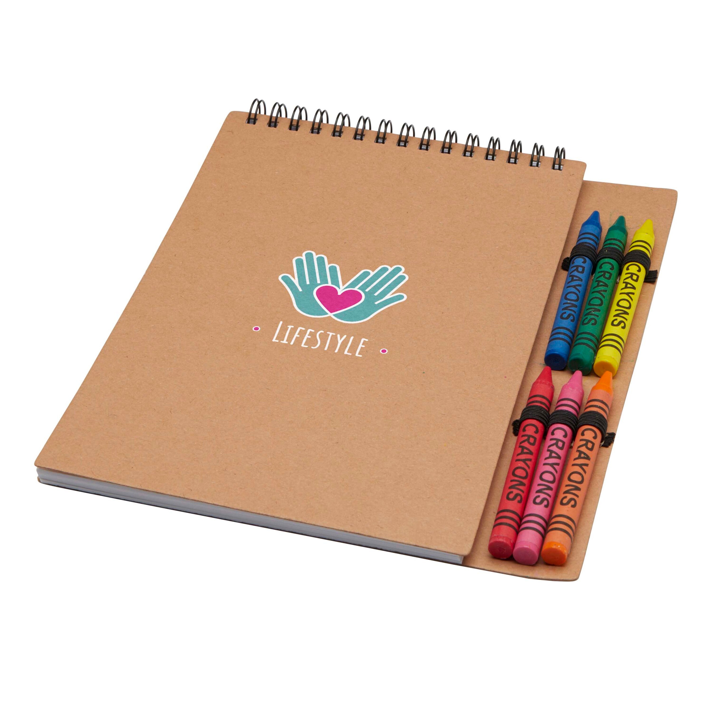 Doodle A5 Spiral Notebook and Crayon Set