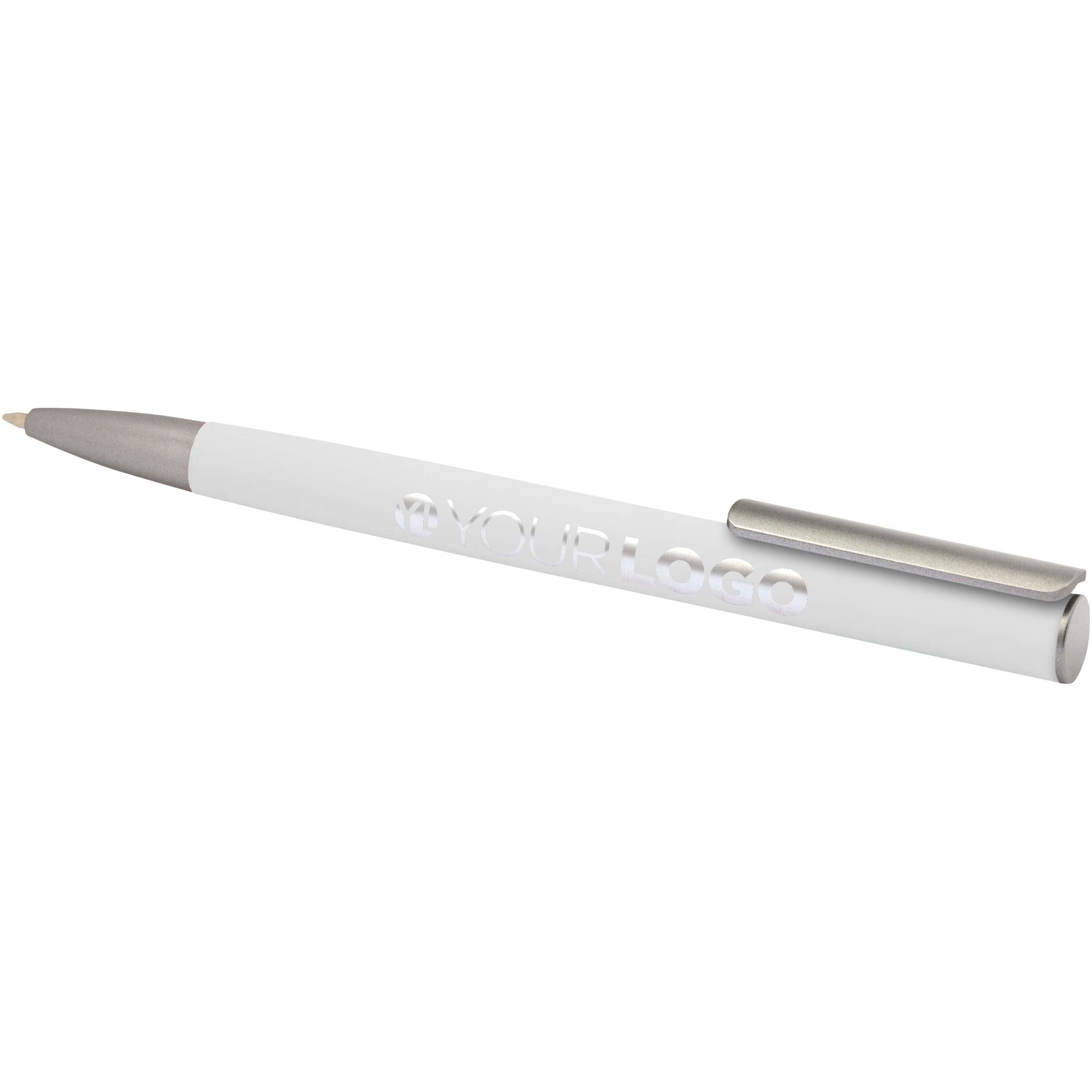 Silver Coated Clip Recycled Aluminium Ballpoint Pen