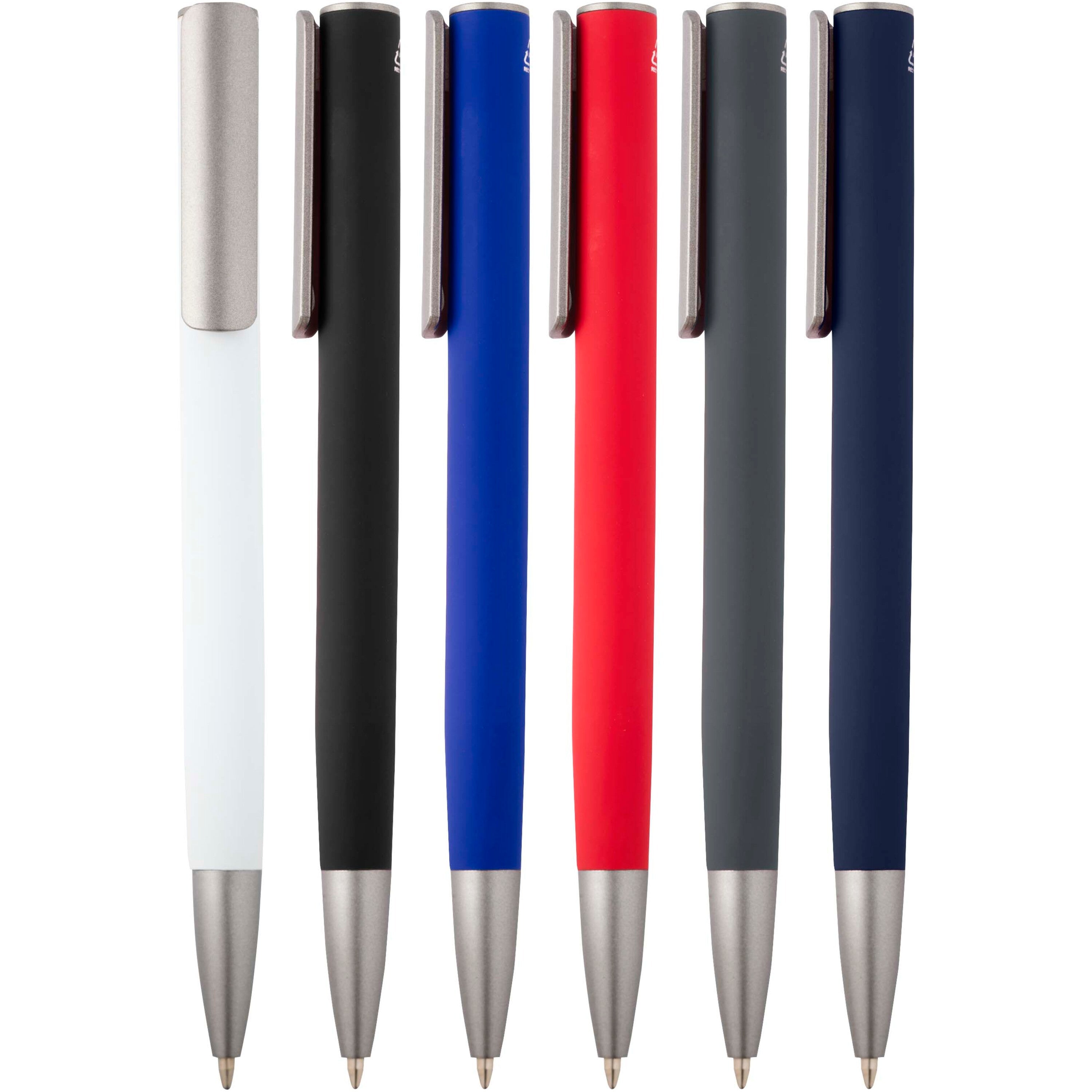Silver Coated Clip Recycled Aluminium Ballpoint Pen