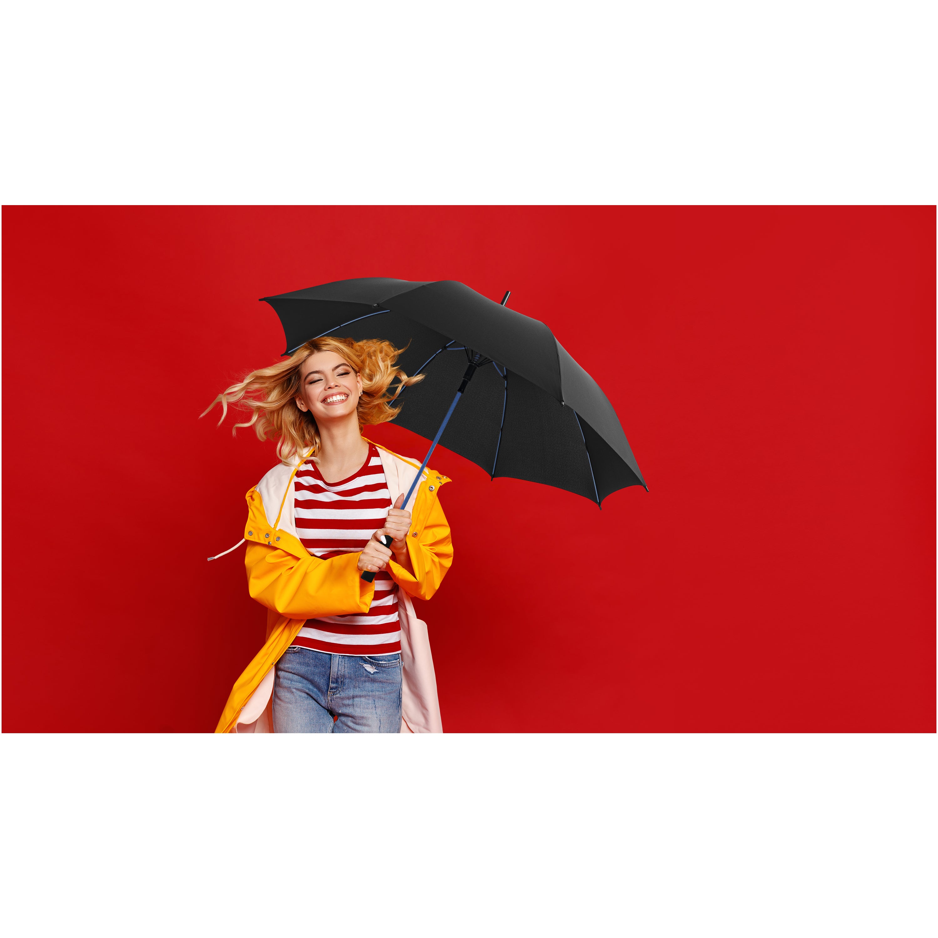 Windproof Auto Umbrella with Pongee Canopy