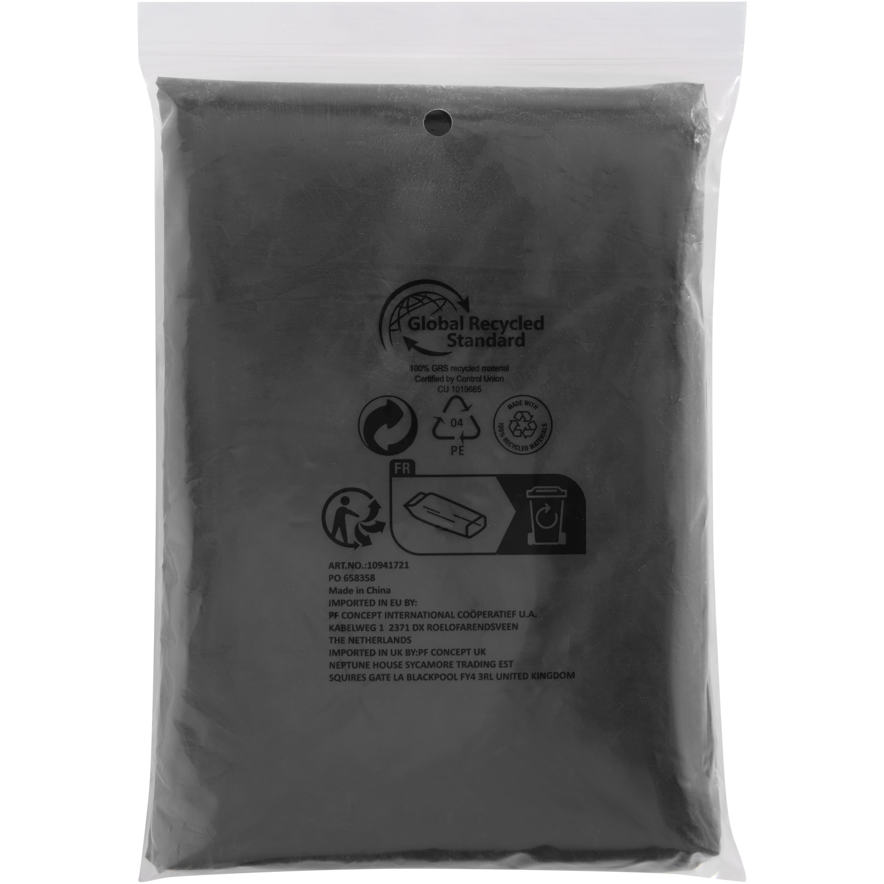 Recycled Plastic Rain Poncho