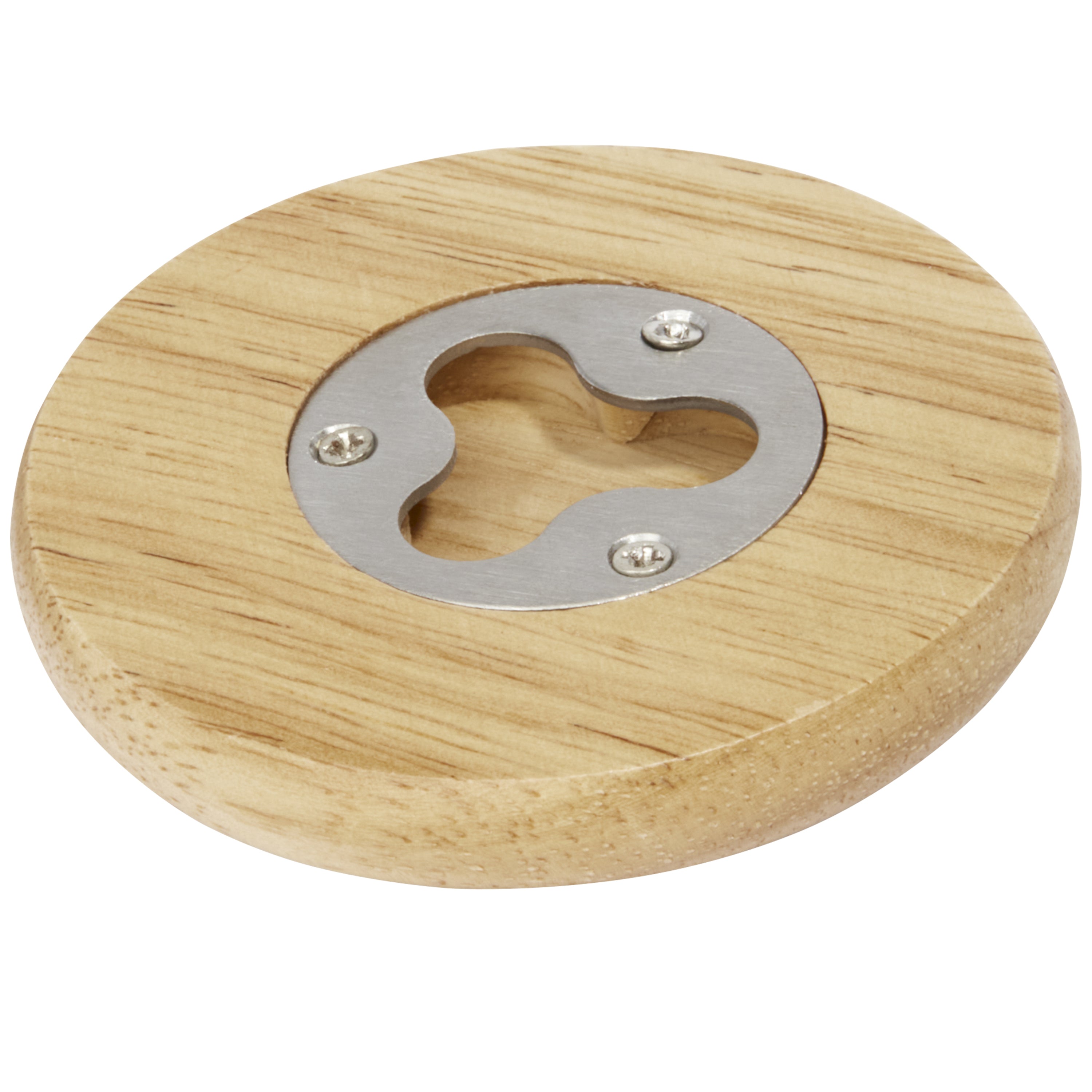 Round Wooden Bottle Opener Coaster