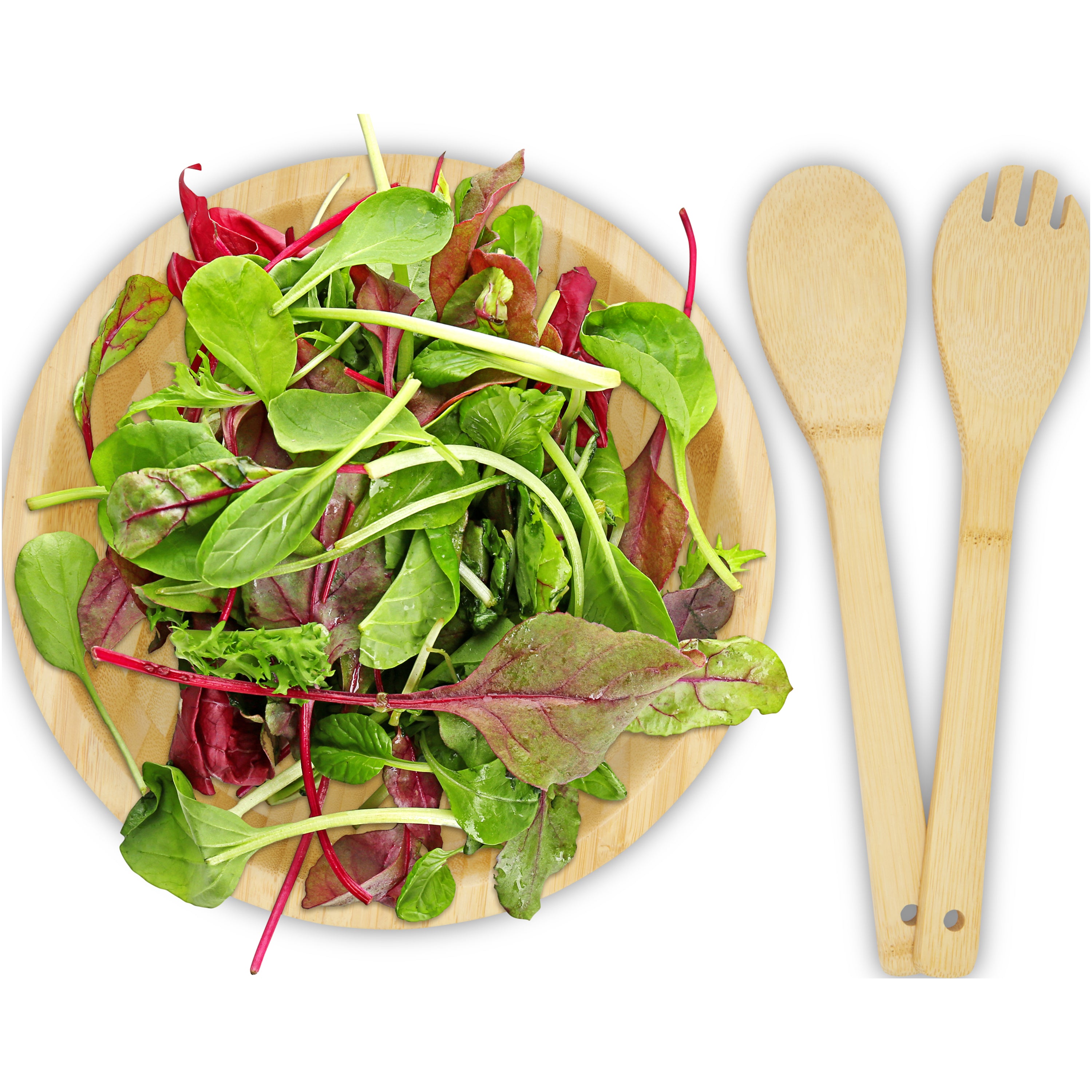 Argulls Bamboo Salad Bowl and Tools Set