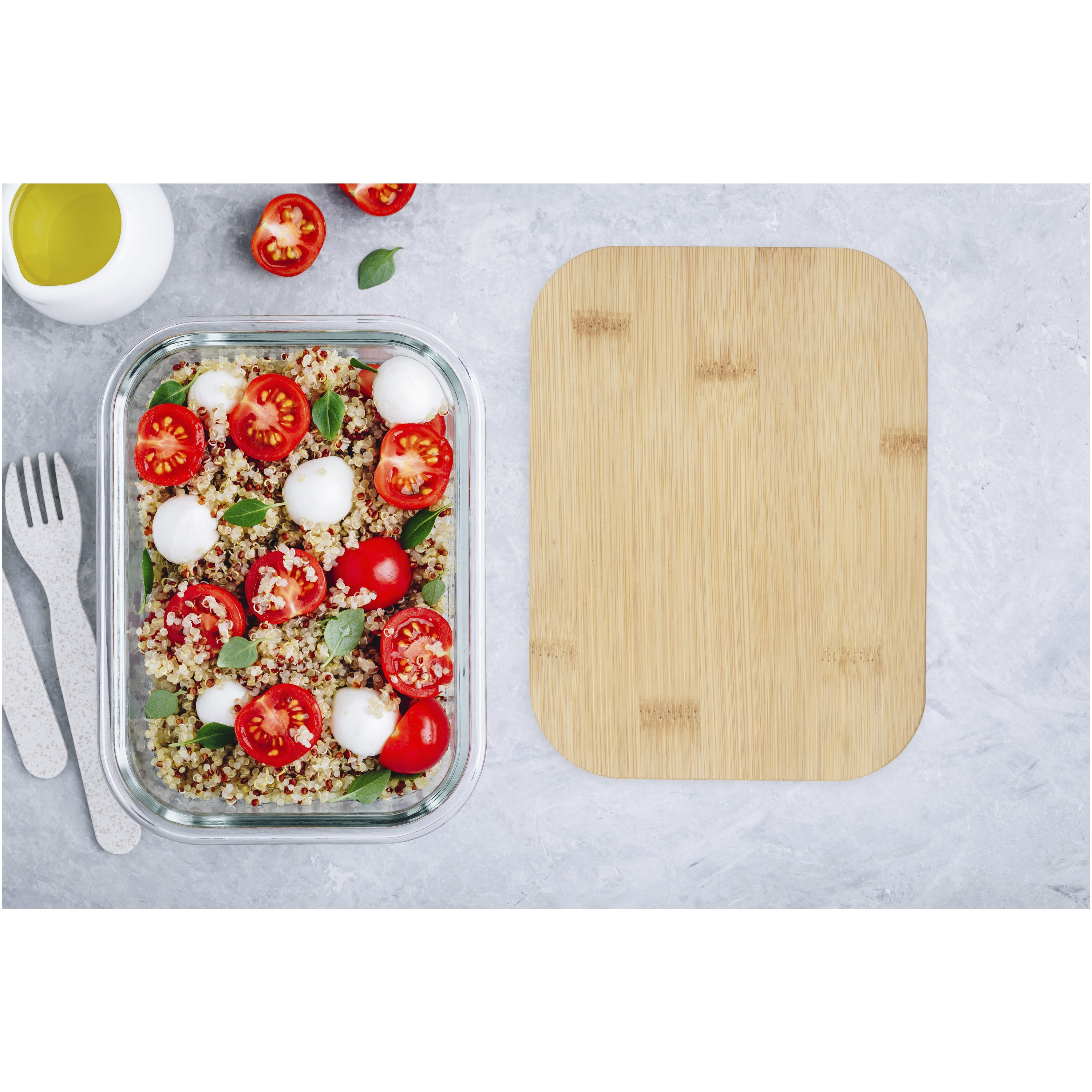 Roby Glass Lunch Box with Bamboo Lid