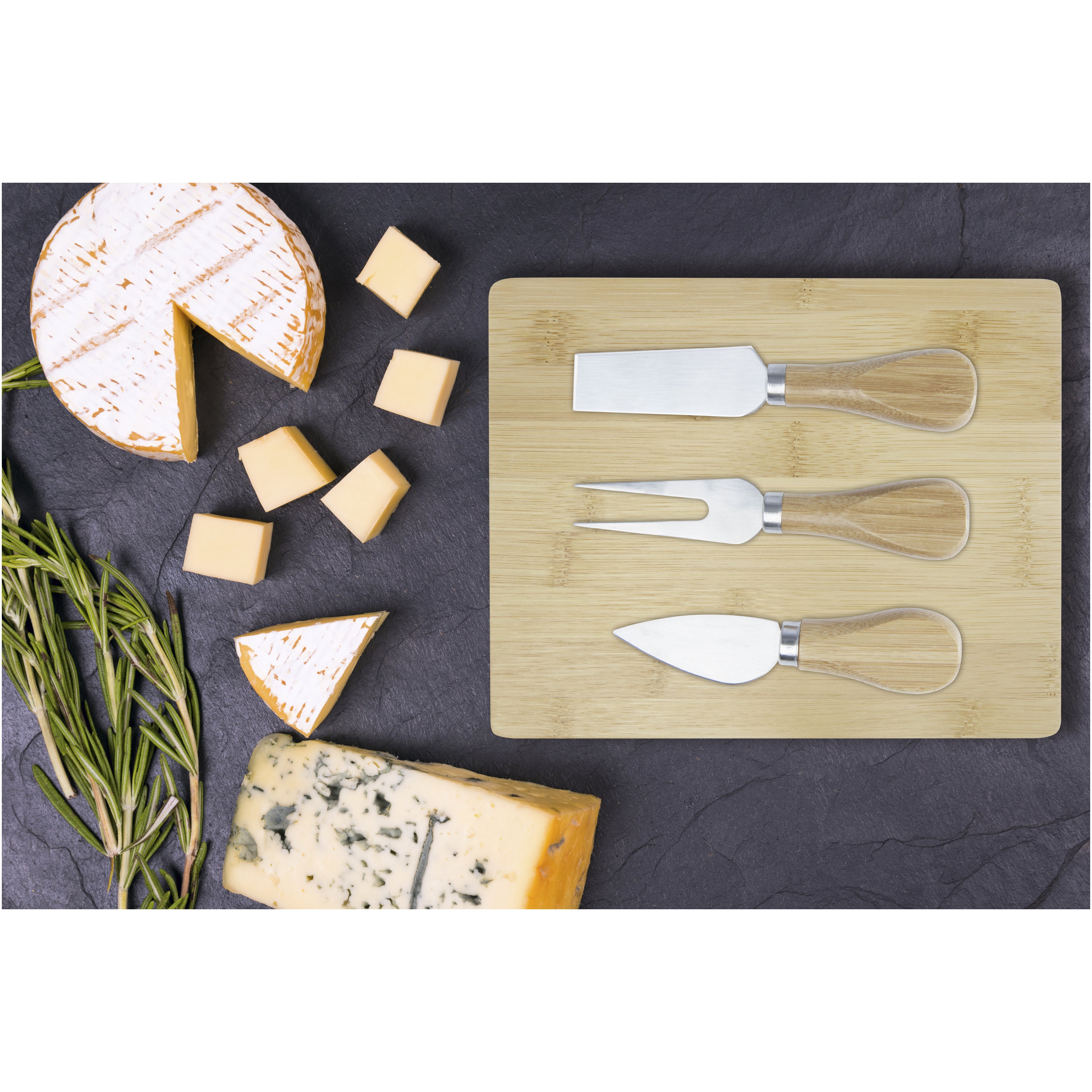 Bamboo Cheese Platter and Tools Set