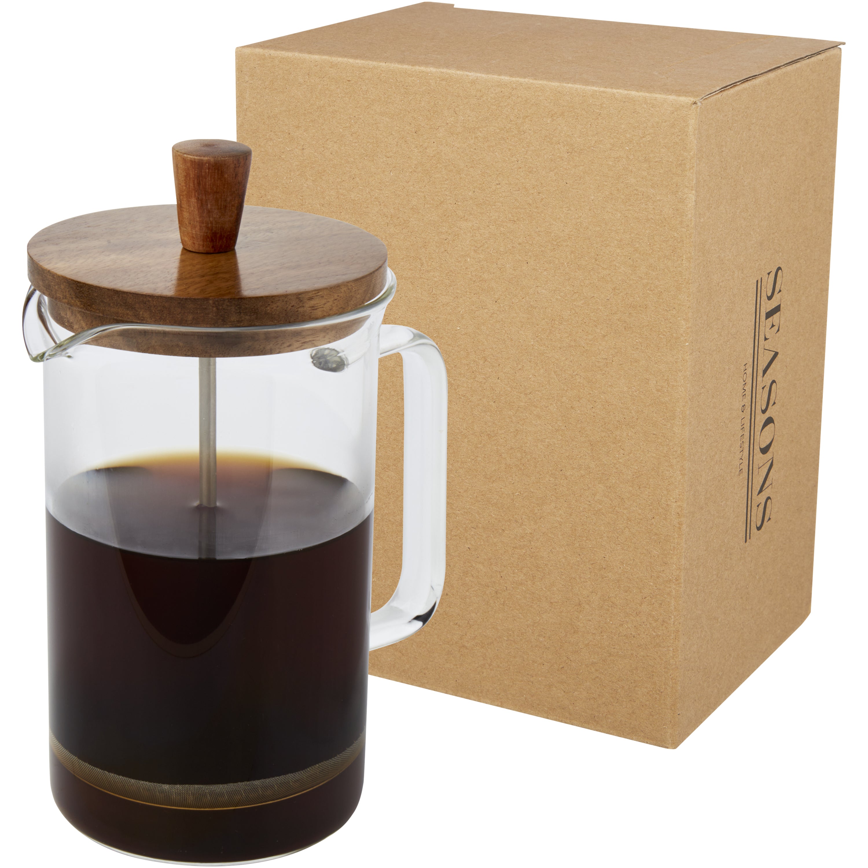 Coffee Press with Acacia Wood Lid