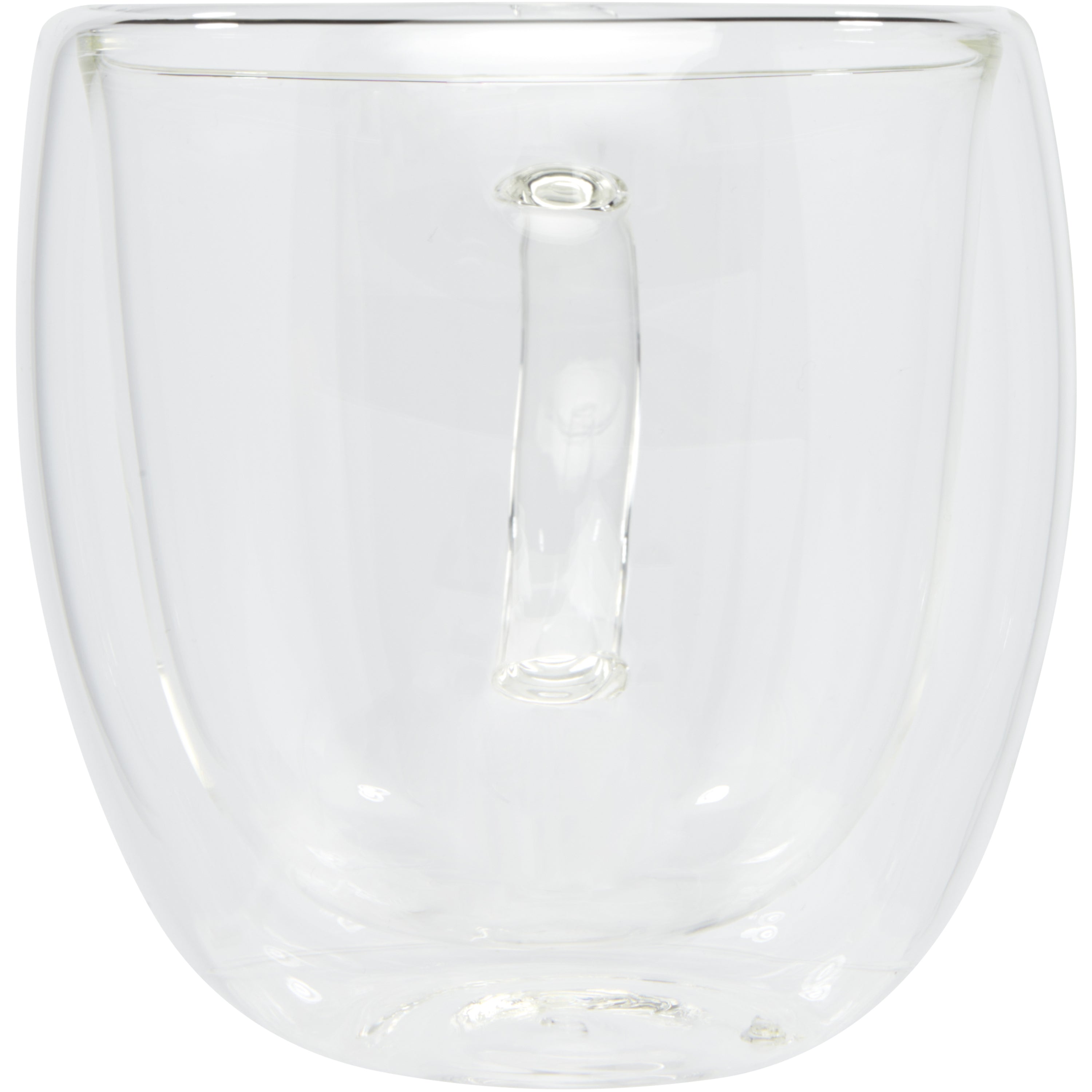 Set of 2 Double-Wall Glass Cups and Bamboo Coasters