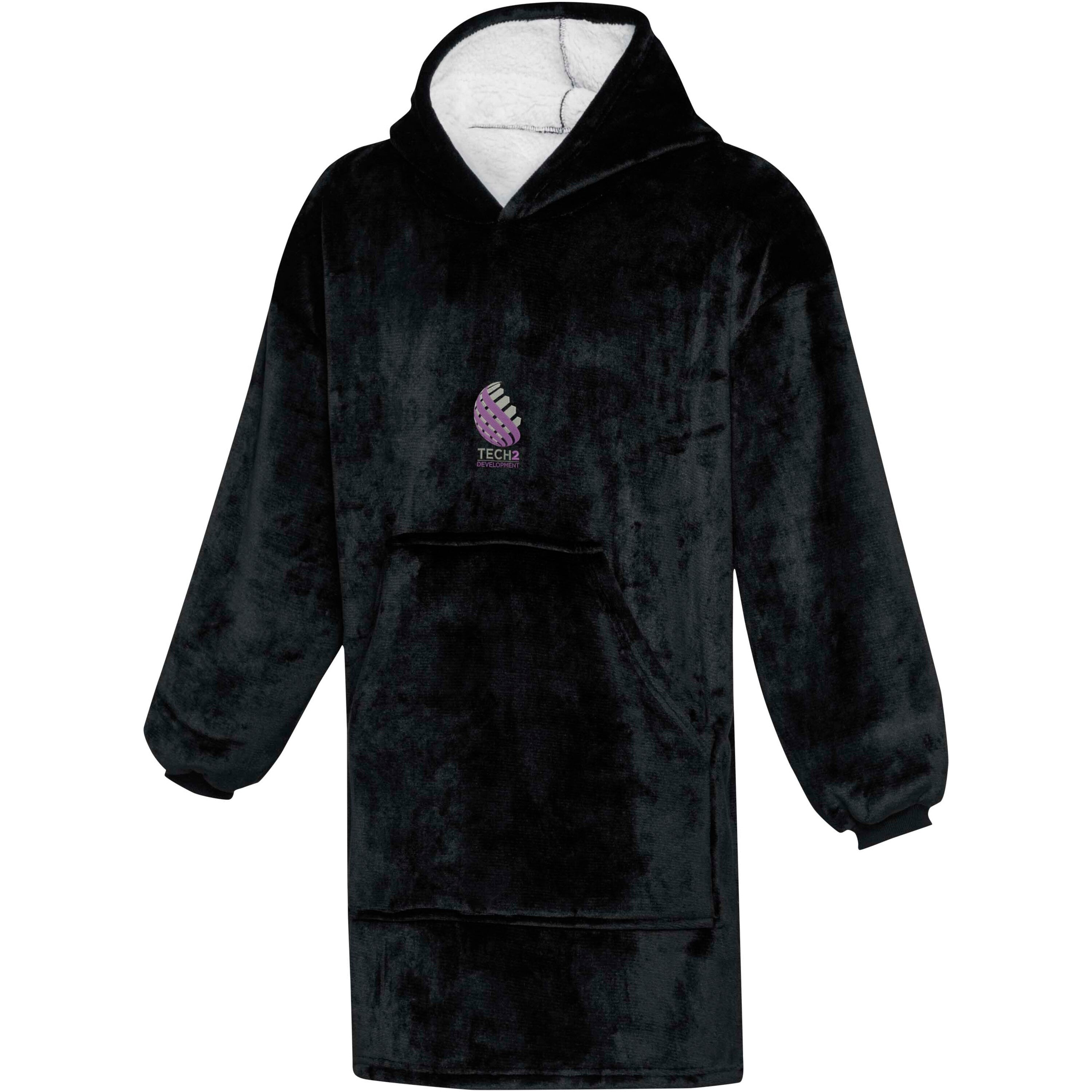 Recycled Polyester Flannel Blanket Hoodie