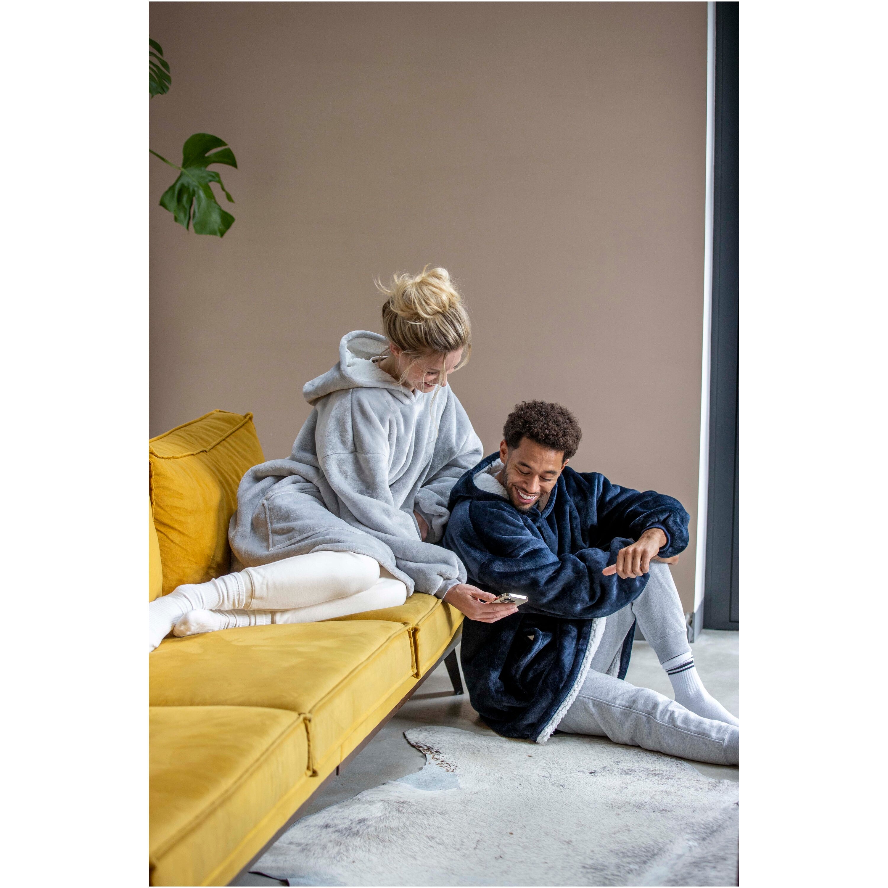 Recycled Polyester Flannel Blanket Hoodie