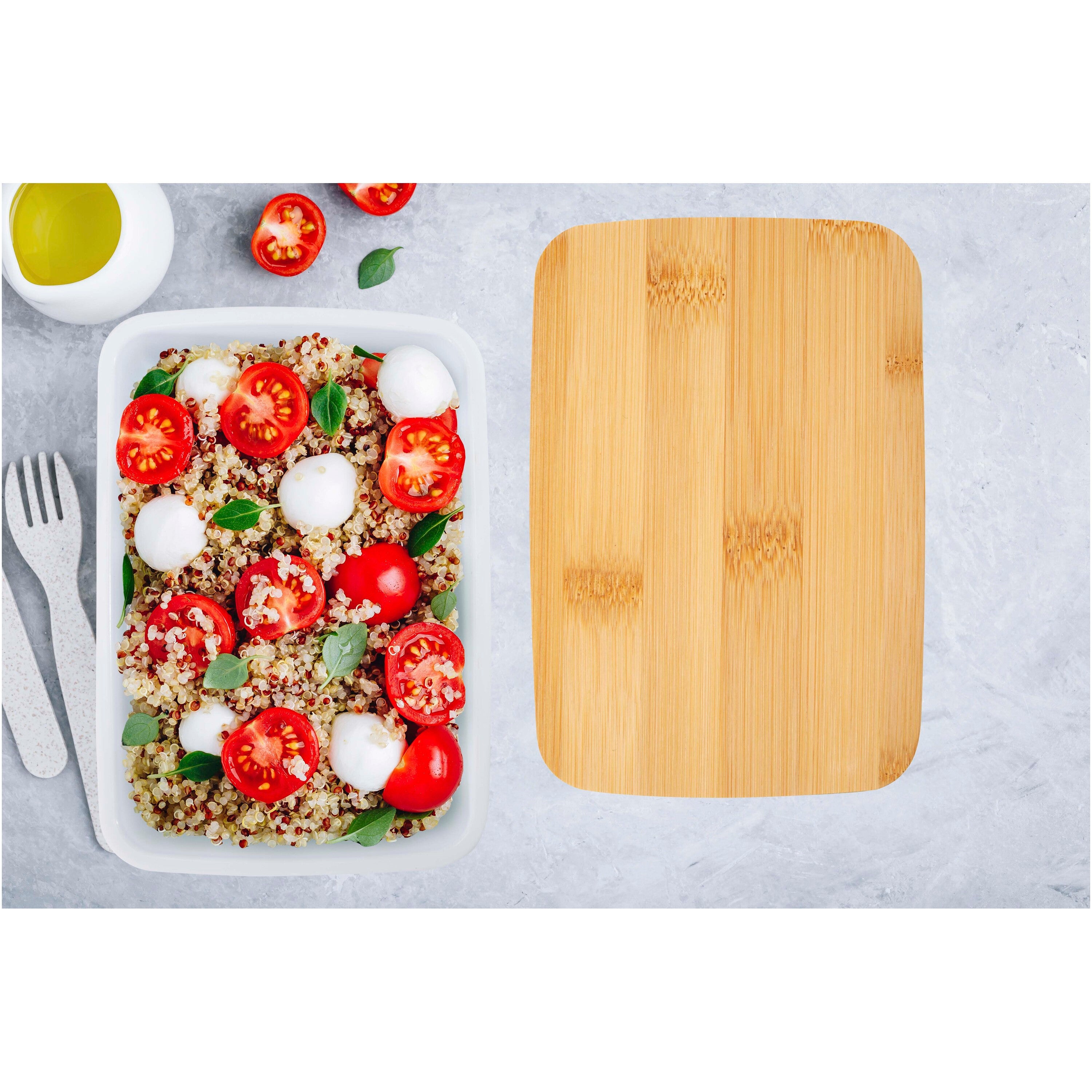 Recycled Plastic Bamboo Lid Lunch Box