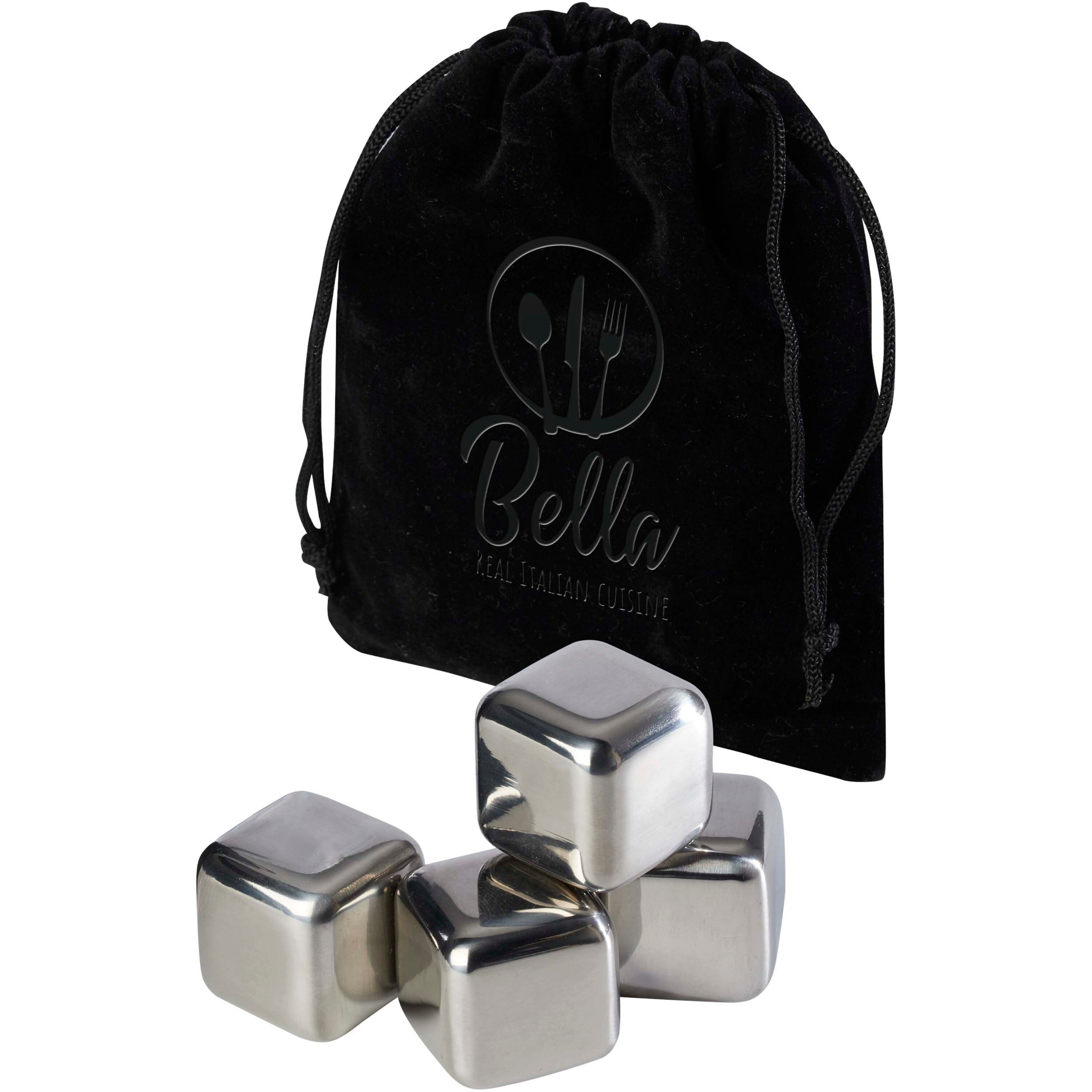 4 Reusable Stainless Steel Ice Cube Set
