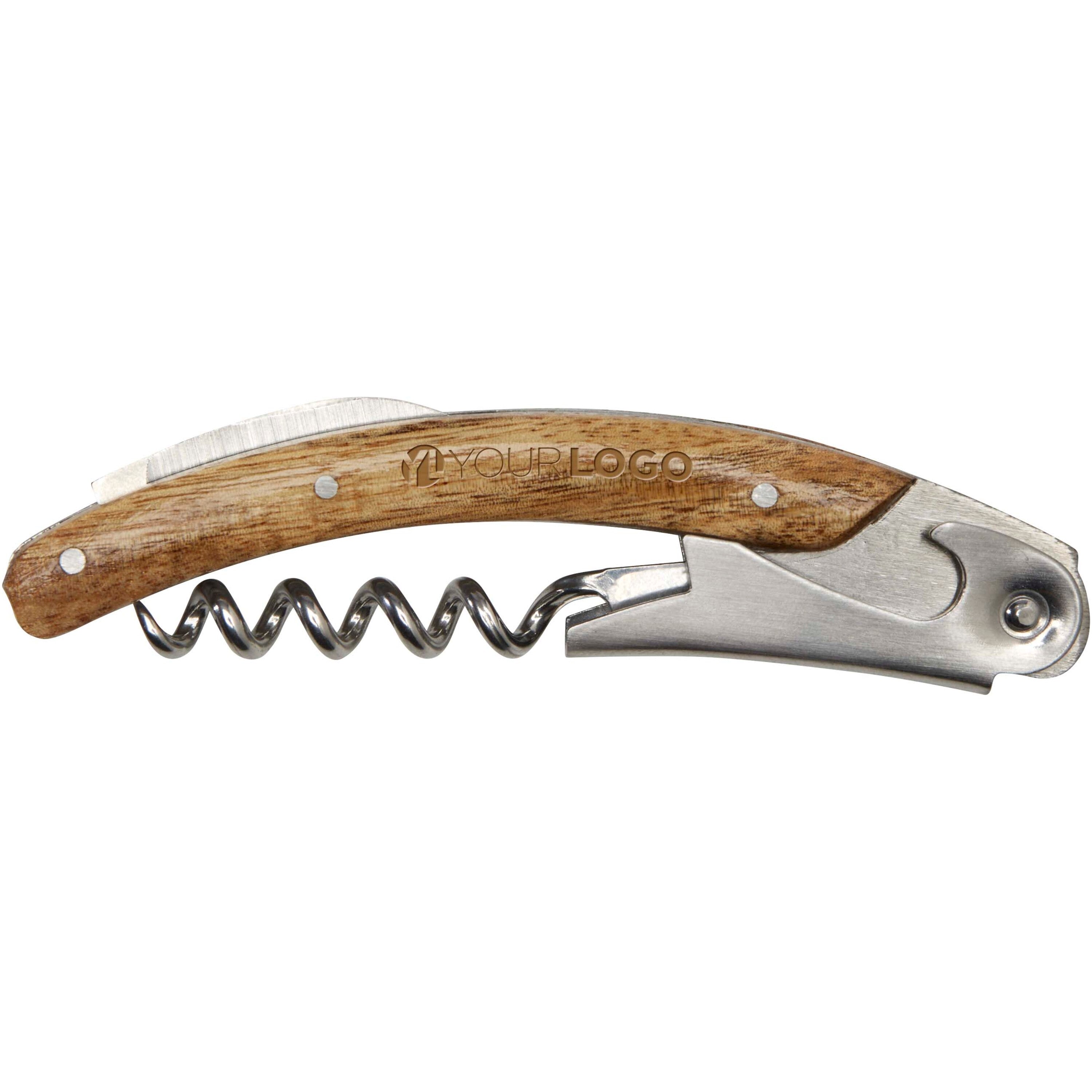 Acacia Wood Wine Holder and Multi Tool Set