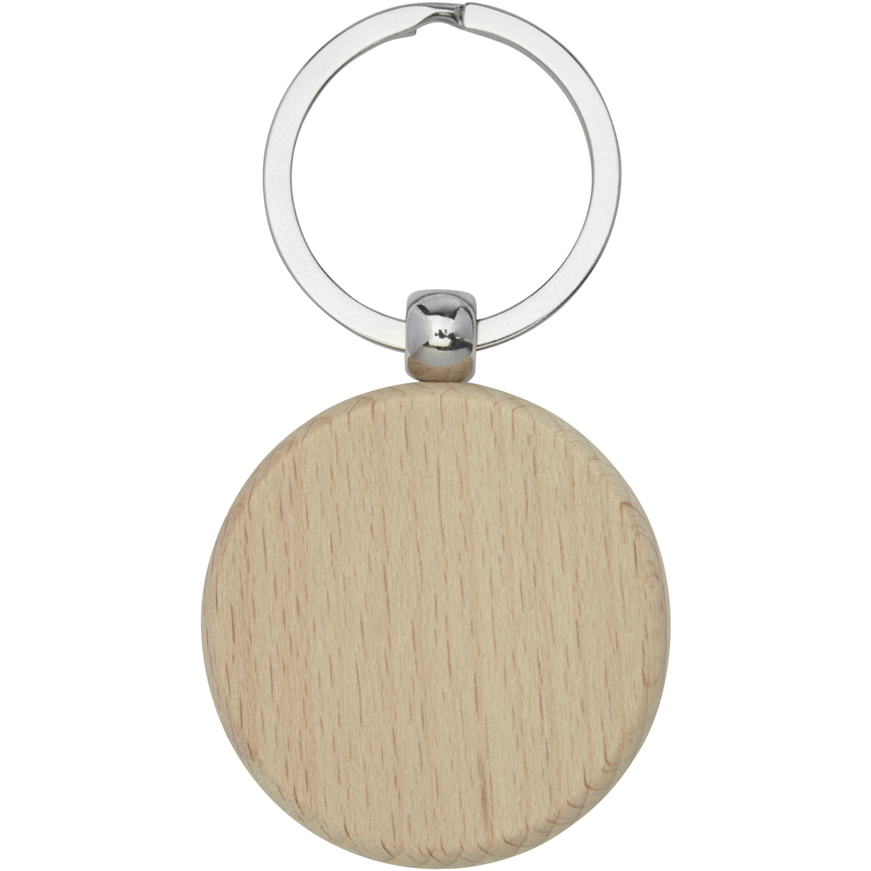 Giovanni Beech Wood Round Keyring