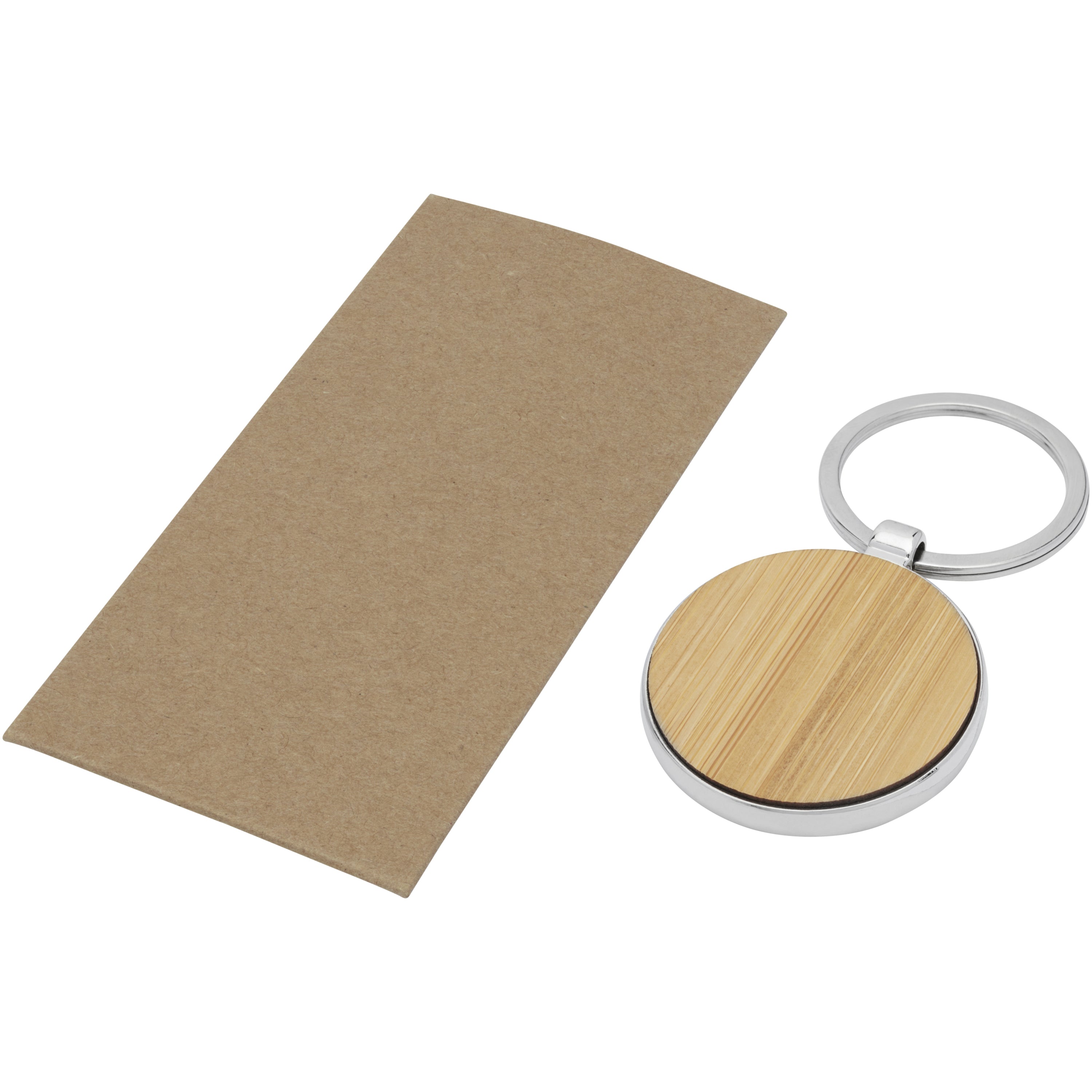 Nina Bamboo Round Keychain