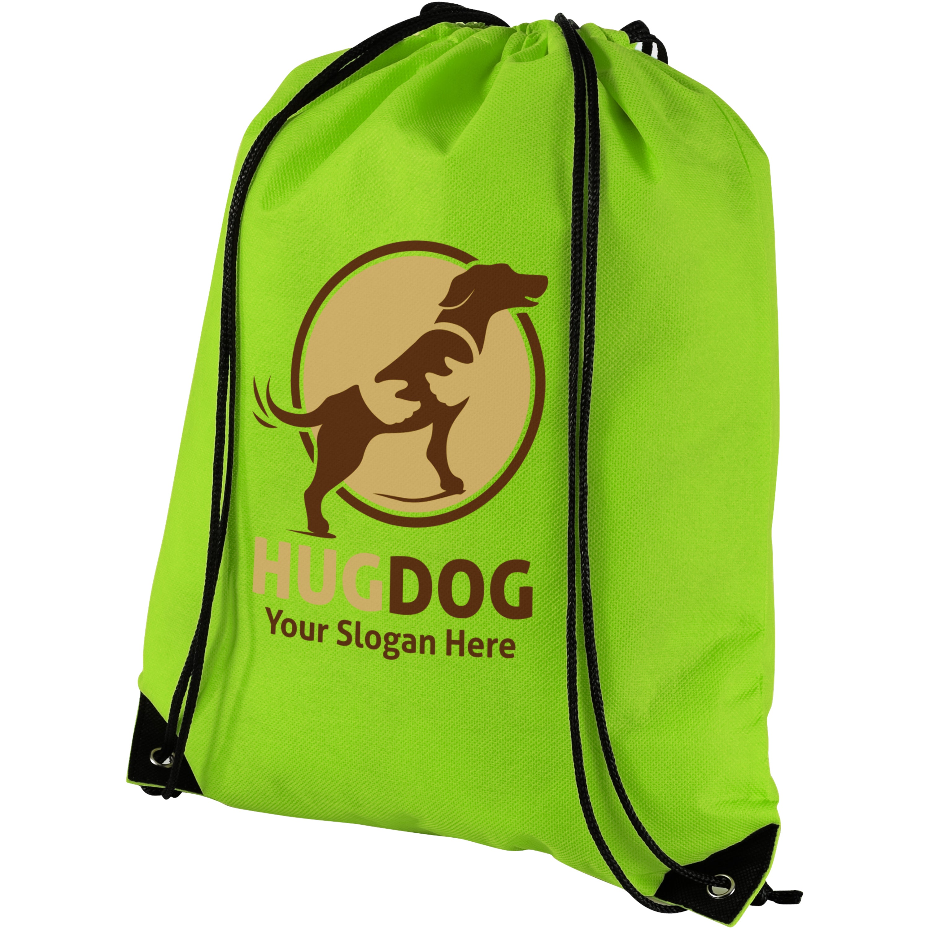 Evergreen Non-Woven Drawstring Bag