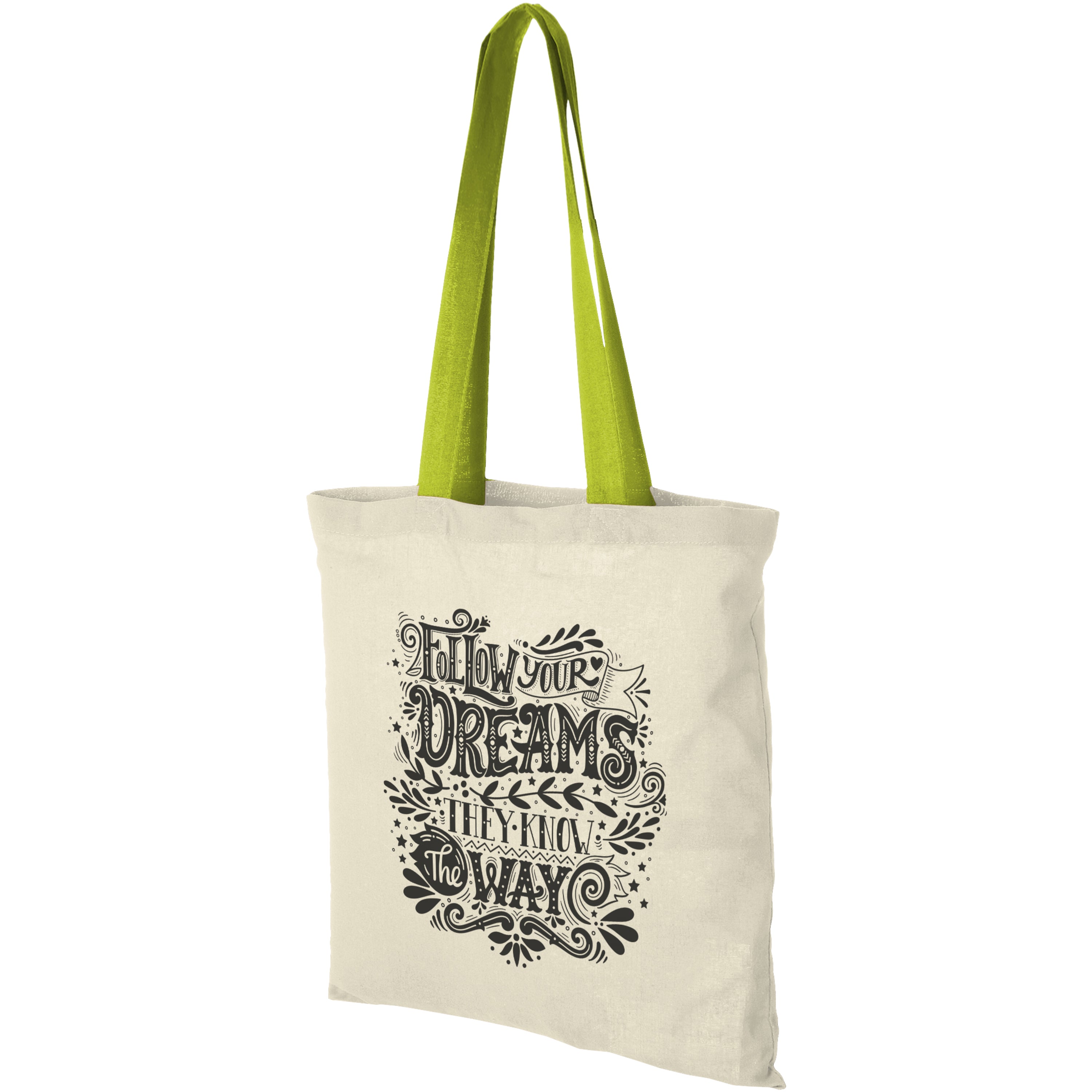 Nevada Cotton Tote with Coloured Handles