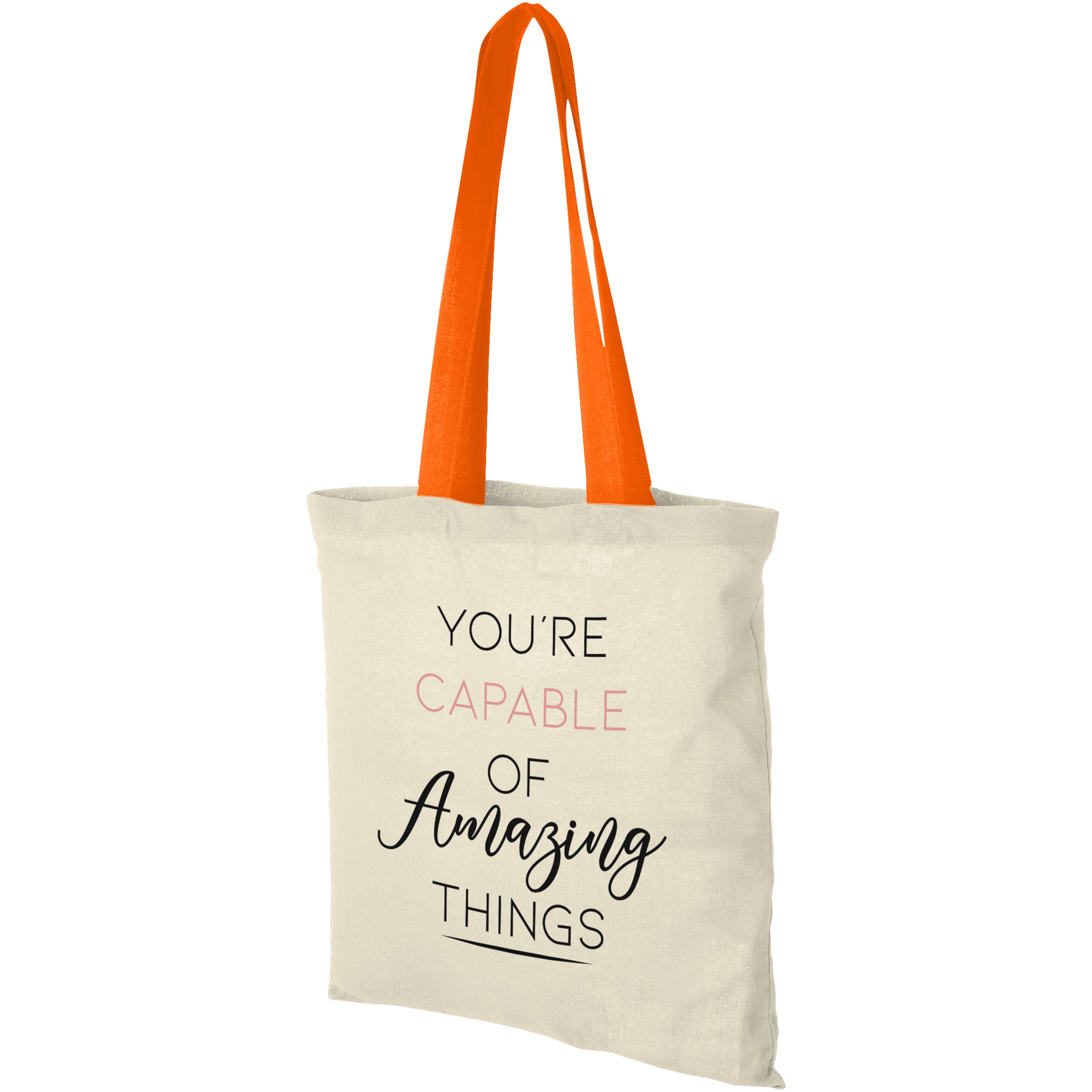 Nevada Cotton Tote with Coloured Handles
