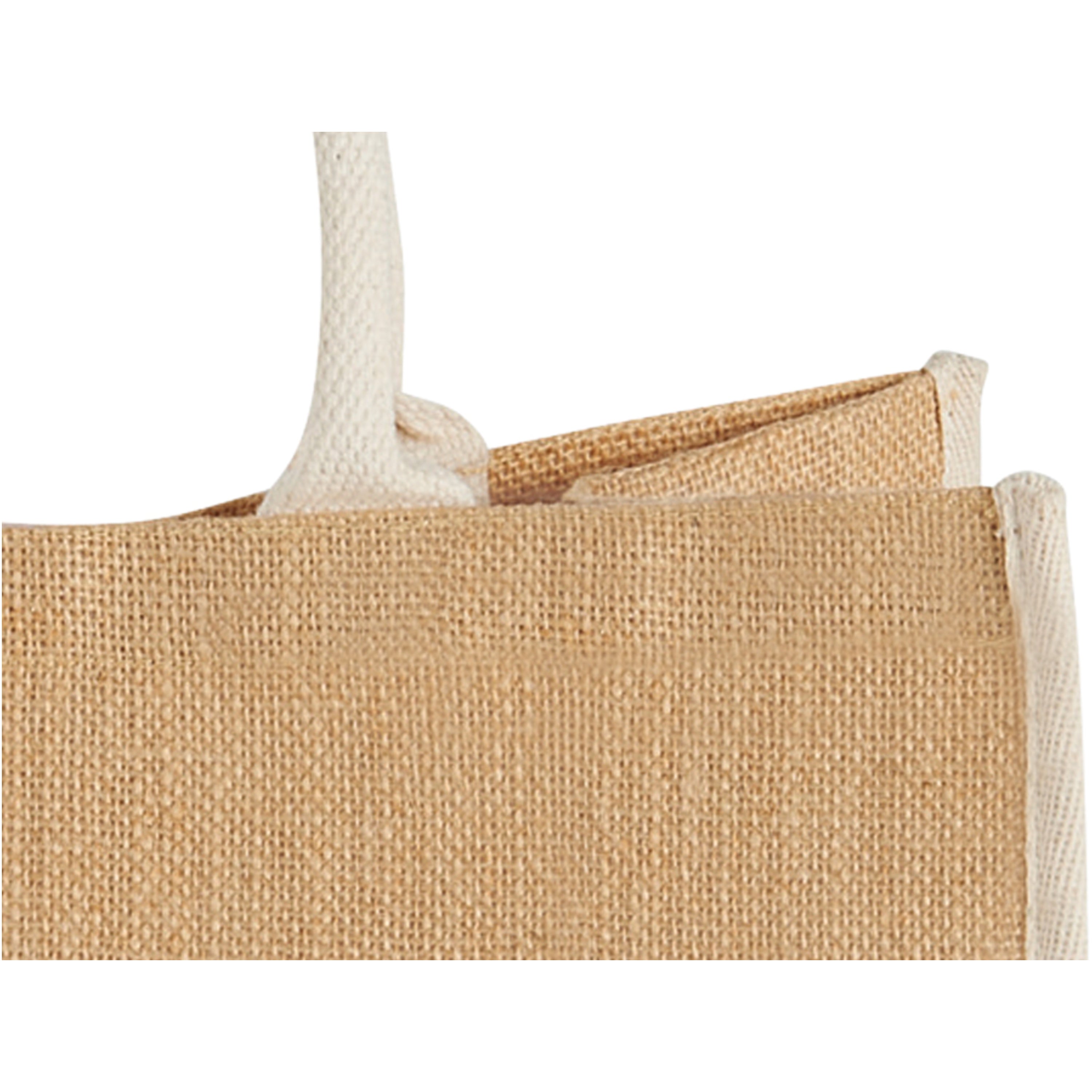 Coloured Edge Jute Tote Bag