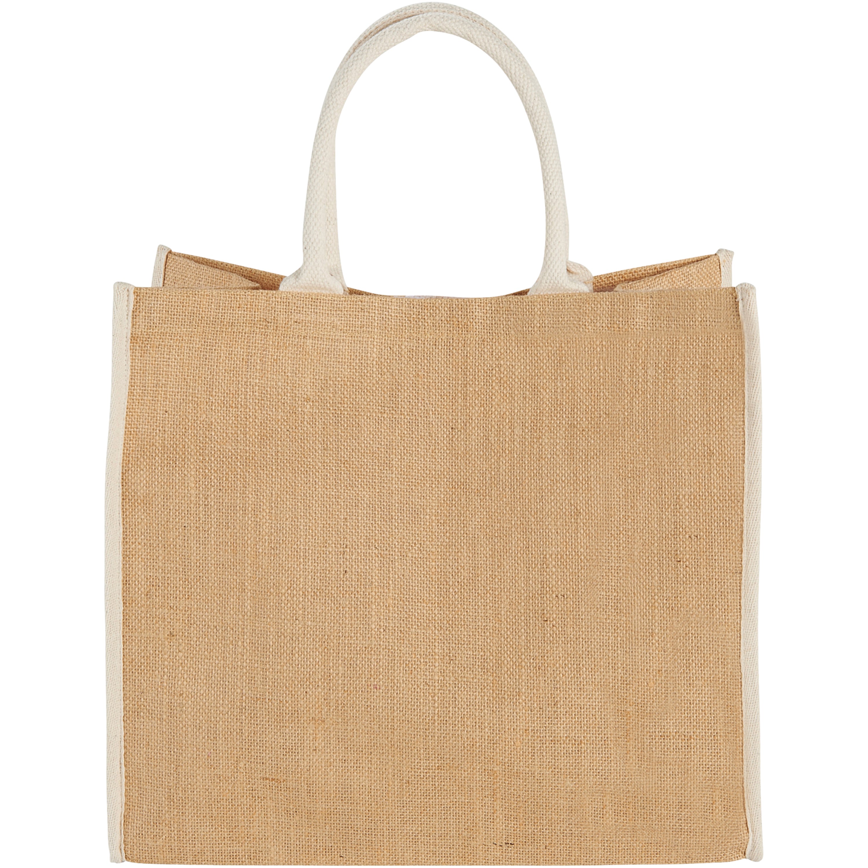 Coloured Edge Jute Tote Bag