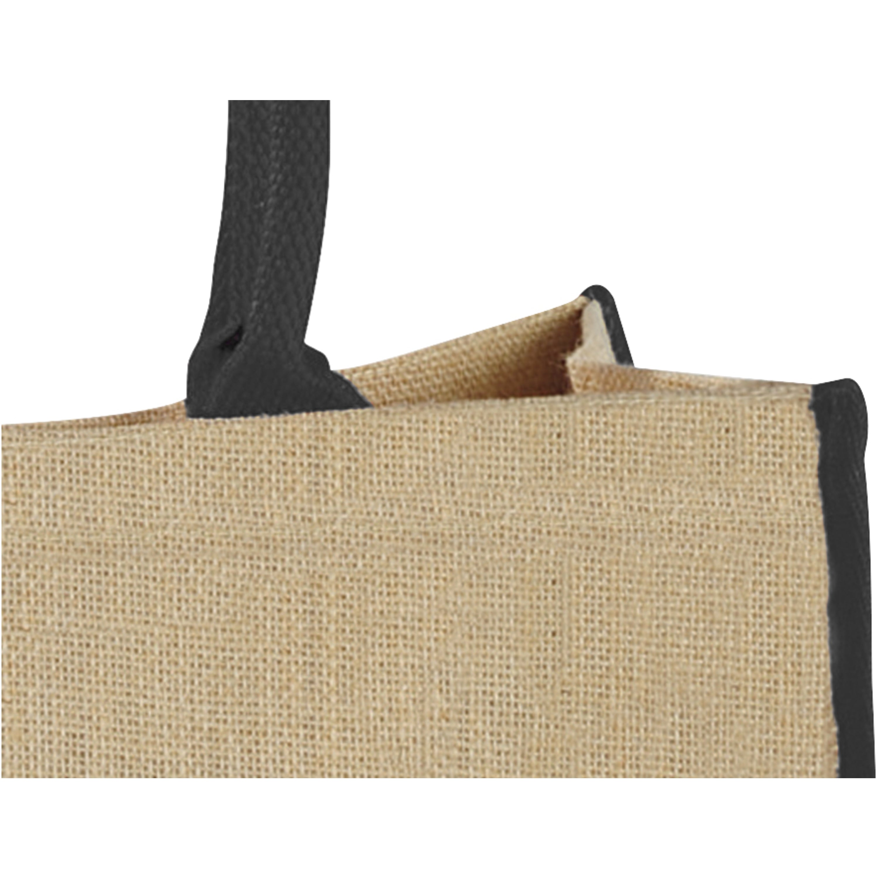Coloured Edge Jute Tote Bag