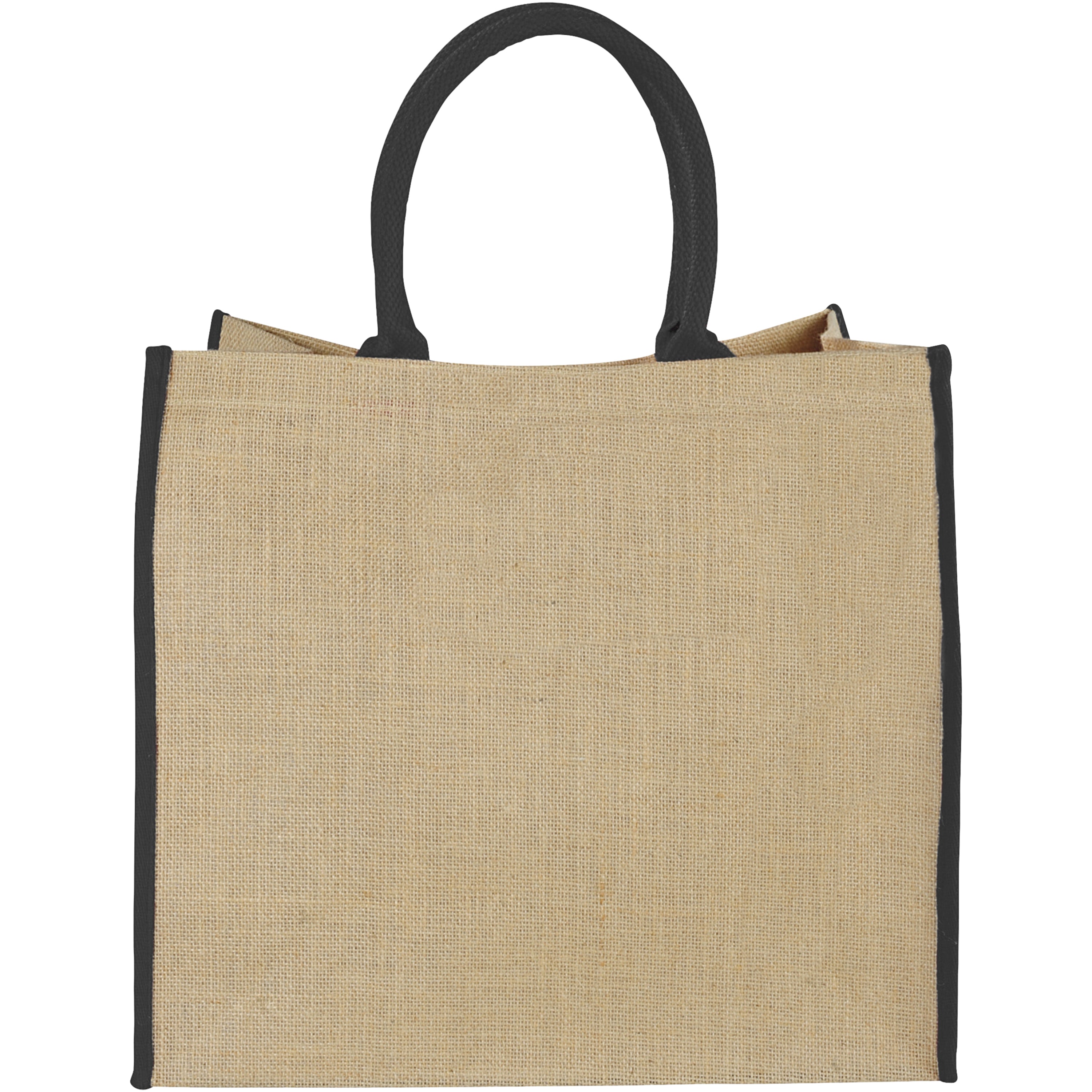 Coloured Edge Jute Tote Bag
