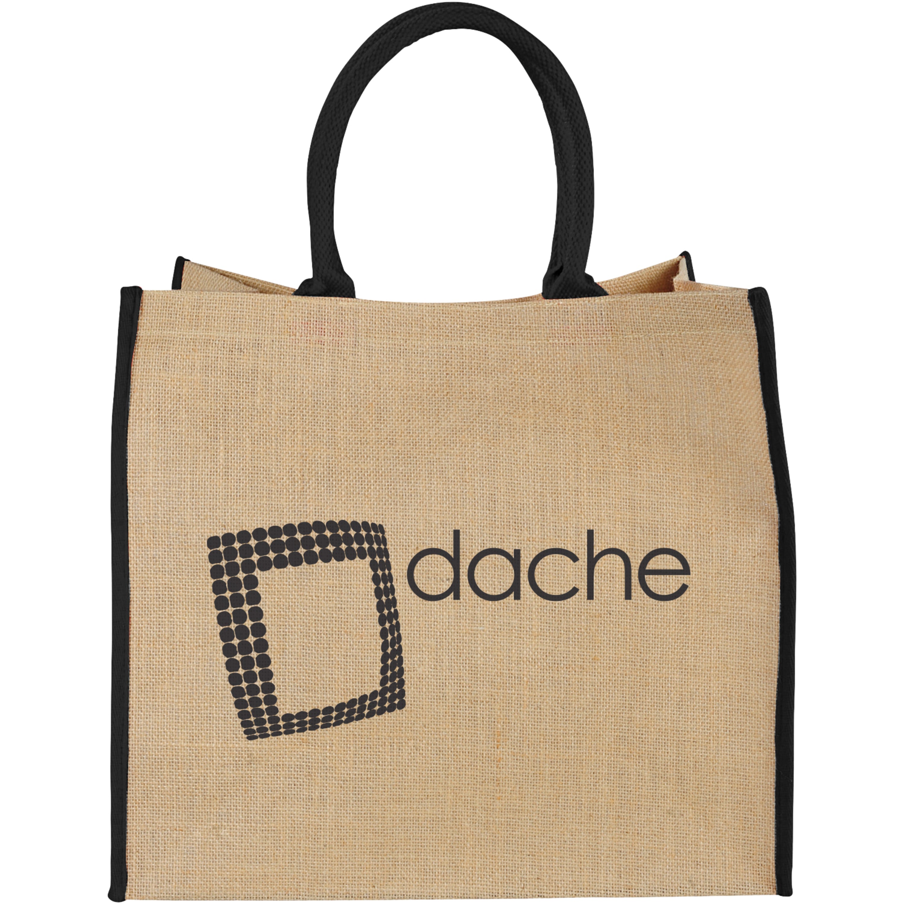 Coloured Edge Jute Tote Bag