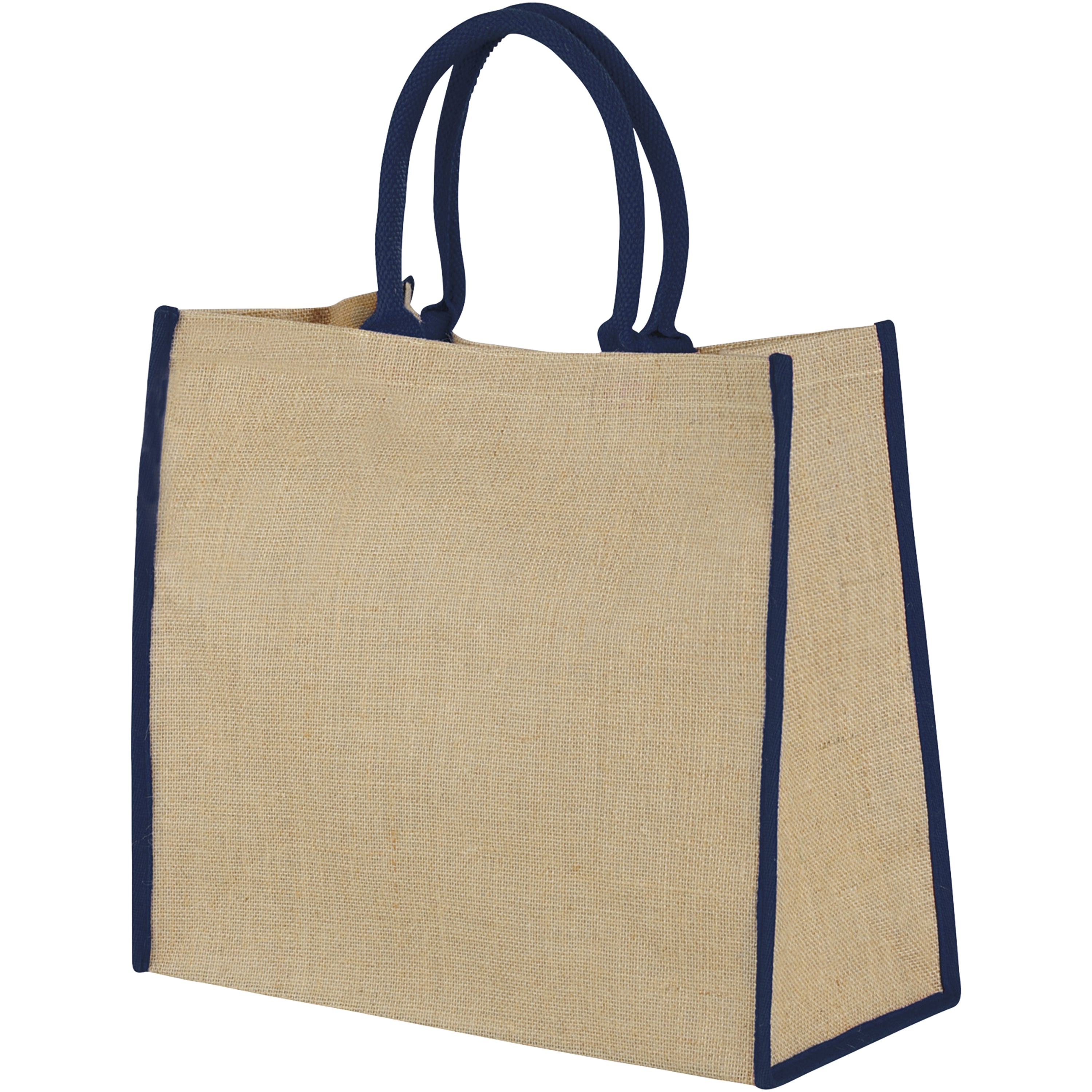Coloured Edge Jute Tote Bag