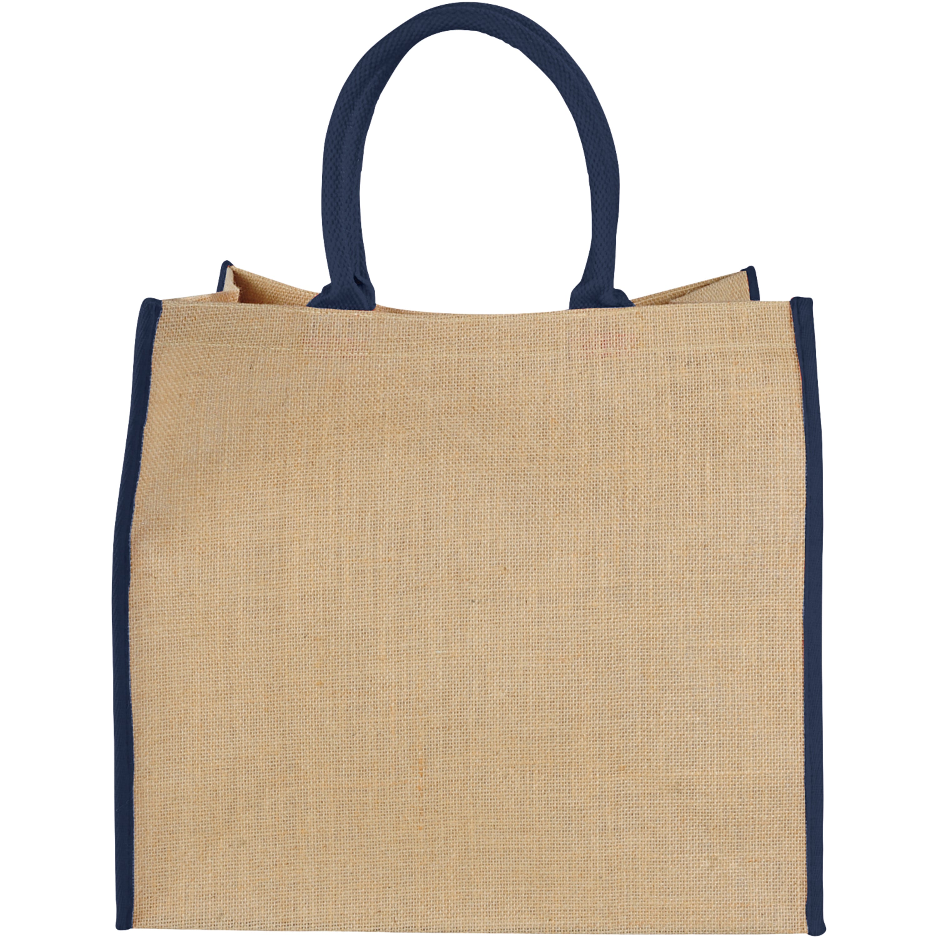 Coloured Edge Jute Tote Bag