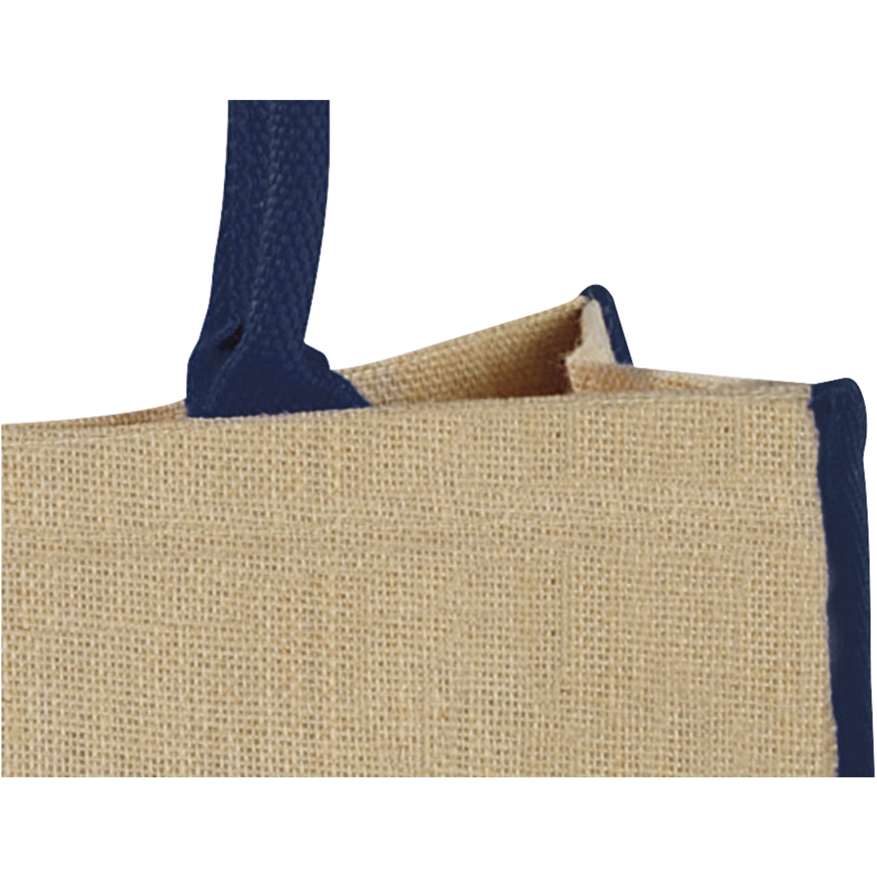 Coloured Edge Jute Tote Bag