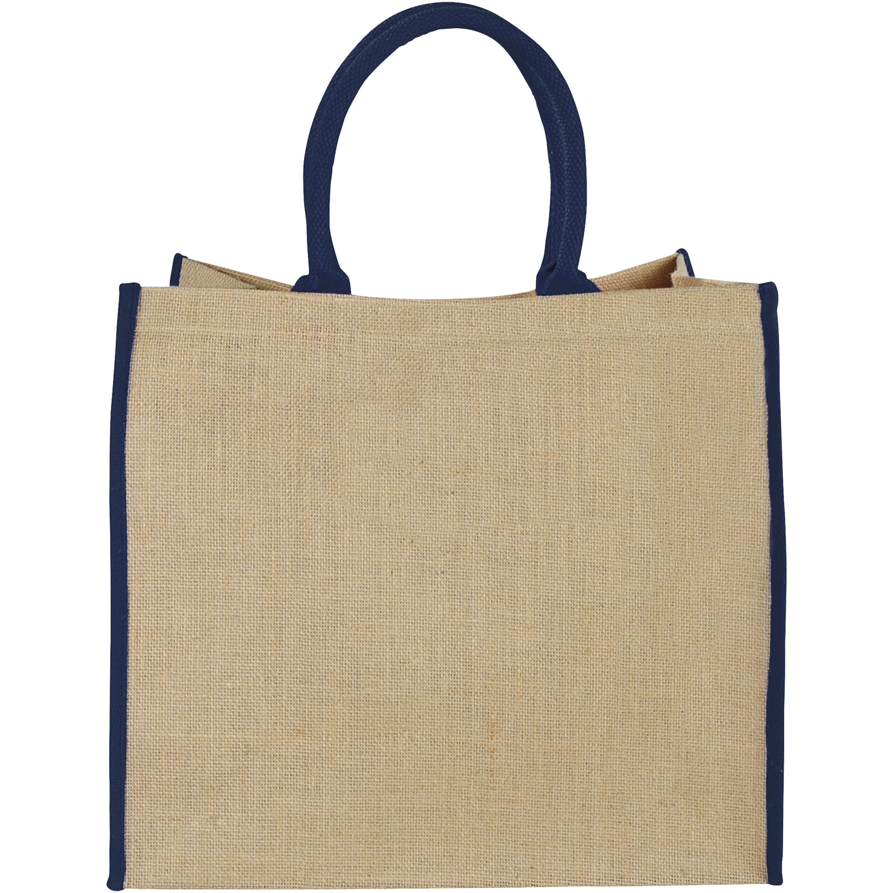 Coloured Edge Jute Tote Bag