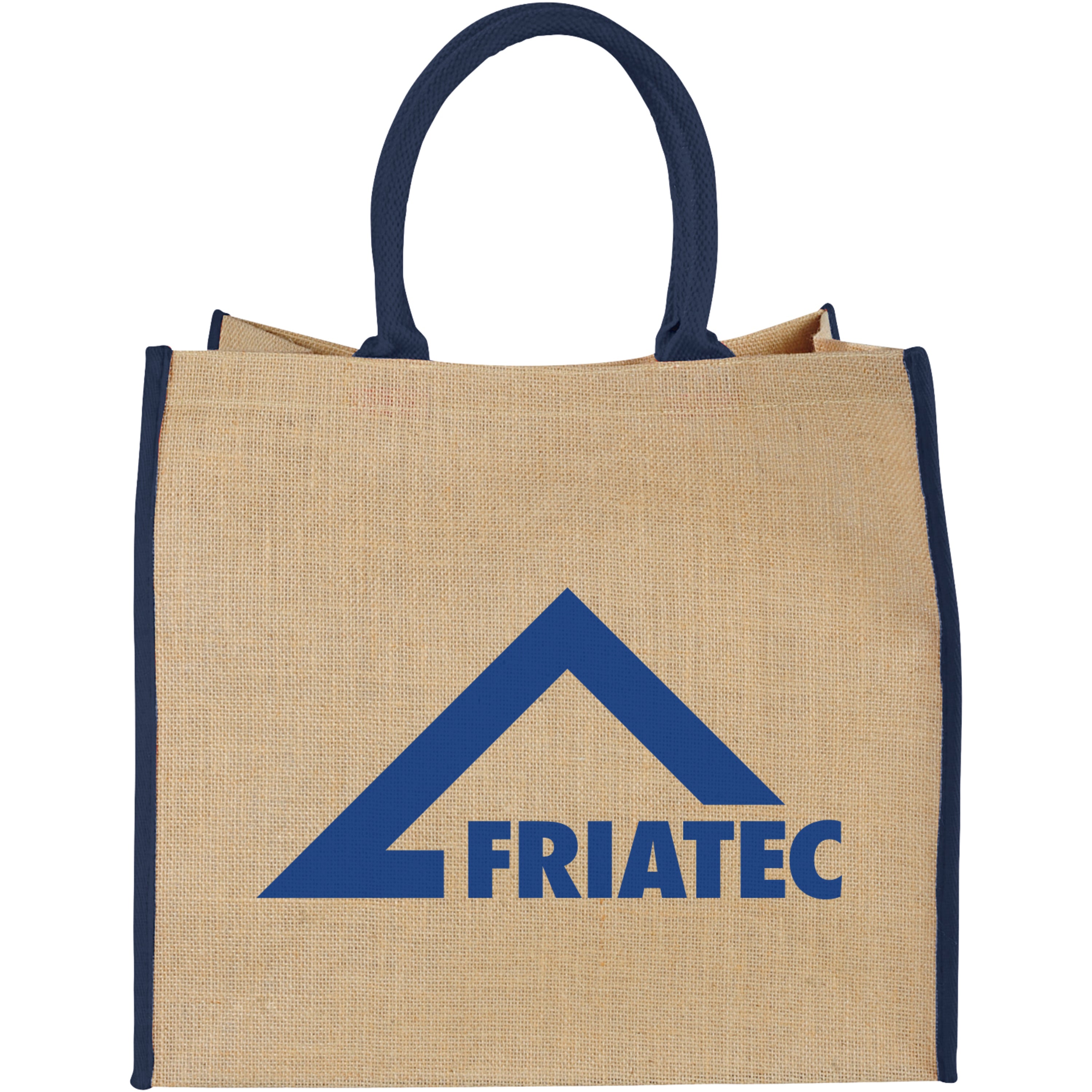 Coloured Edge Jute Tote Bag