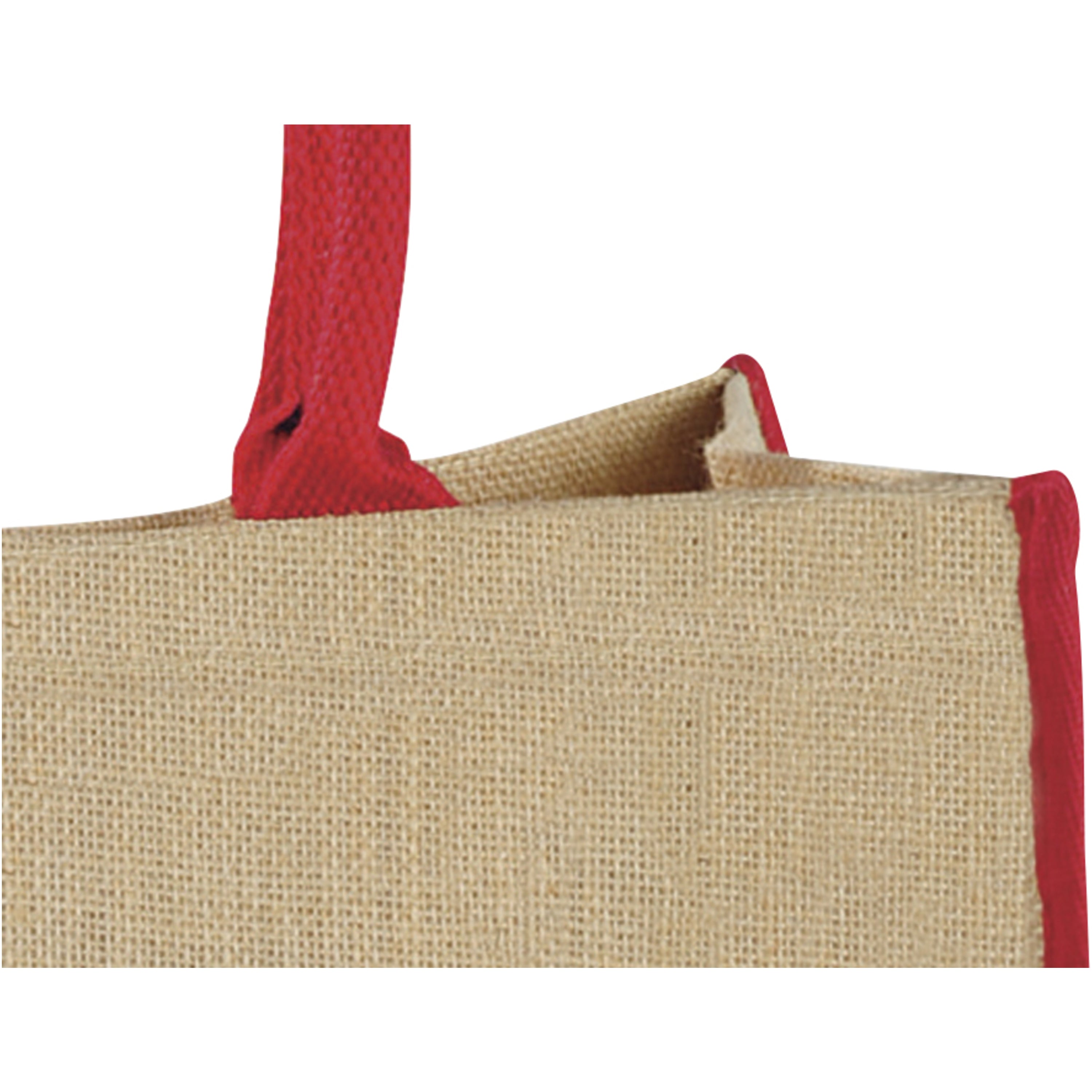 Coloured Edge Jute Tote Bag