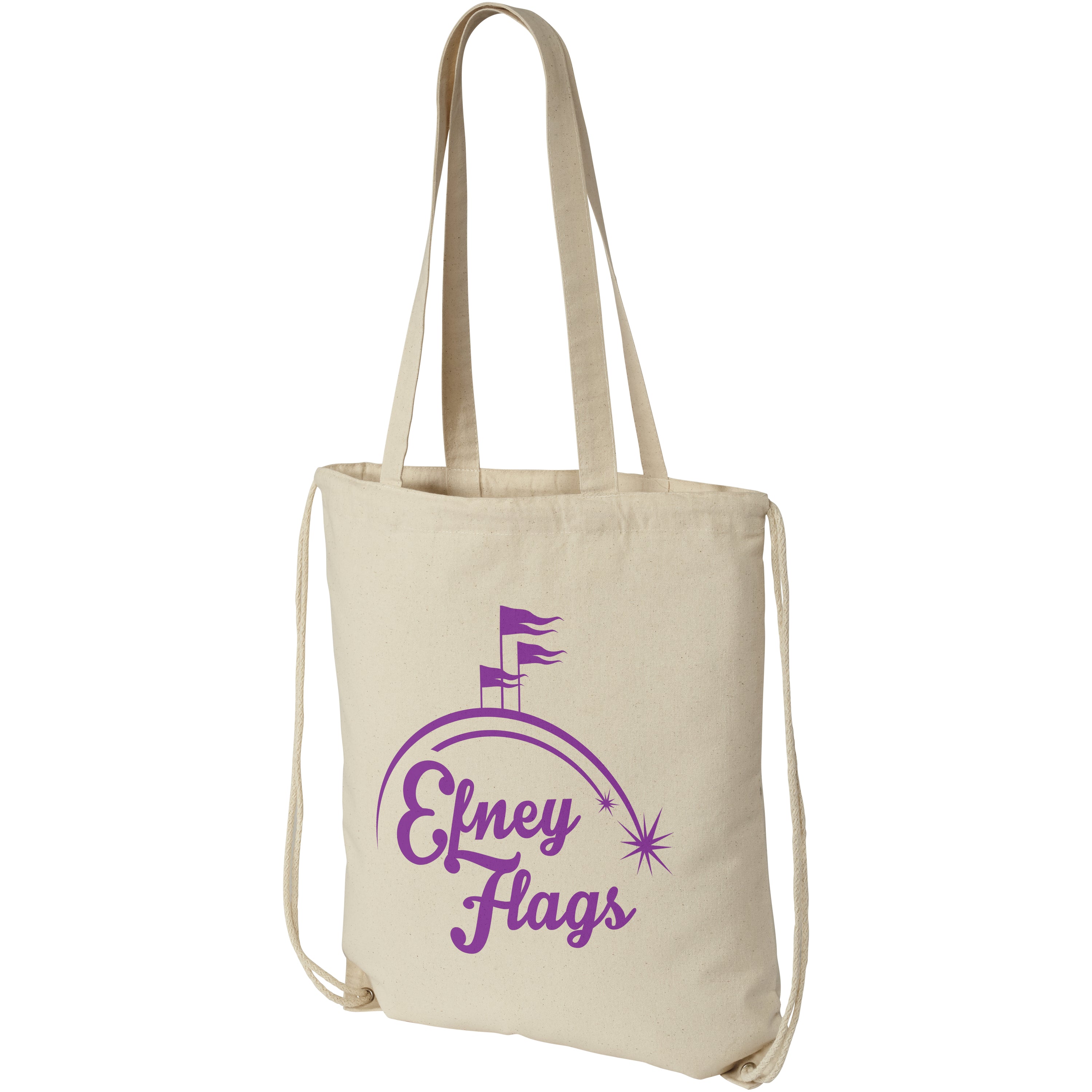 Eliza Long Handled Cotton Drawstring Bag