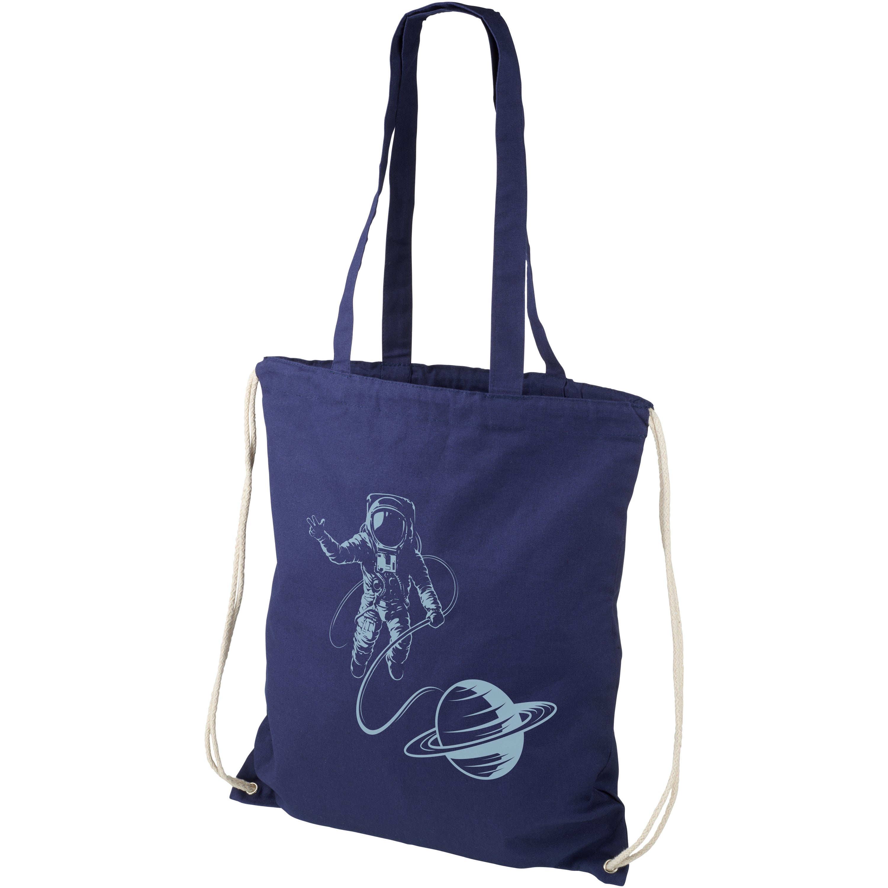 Eliza Long Handled Cotton Drawstring Bag