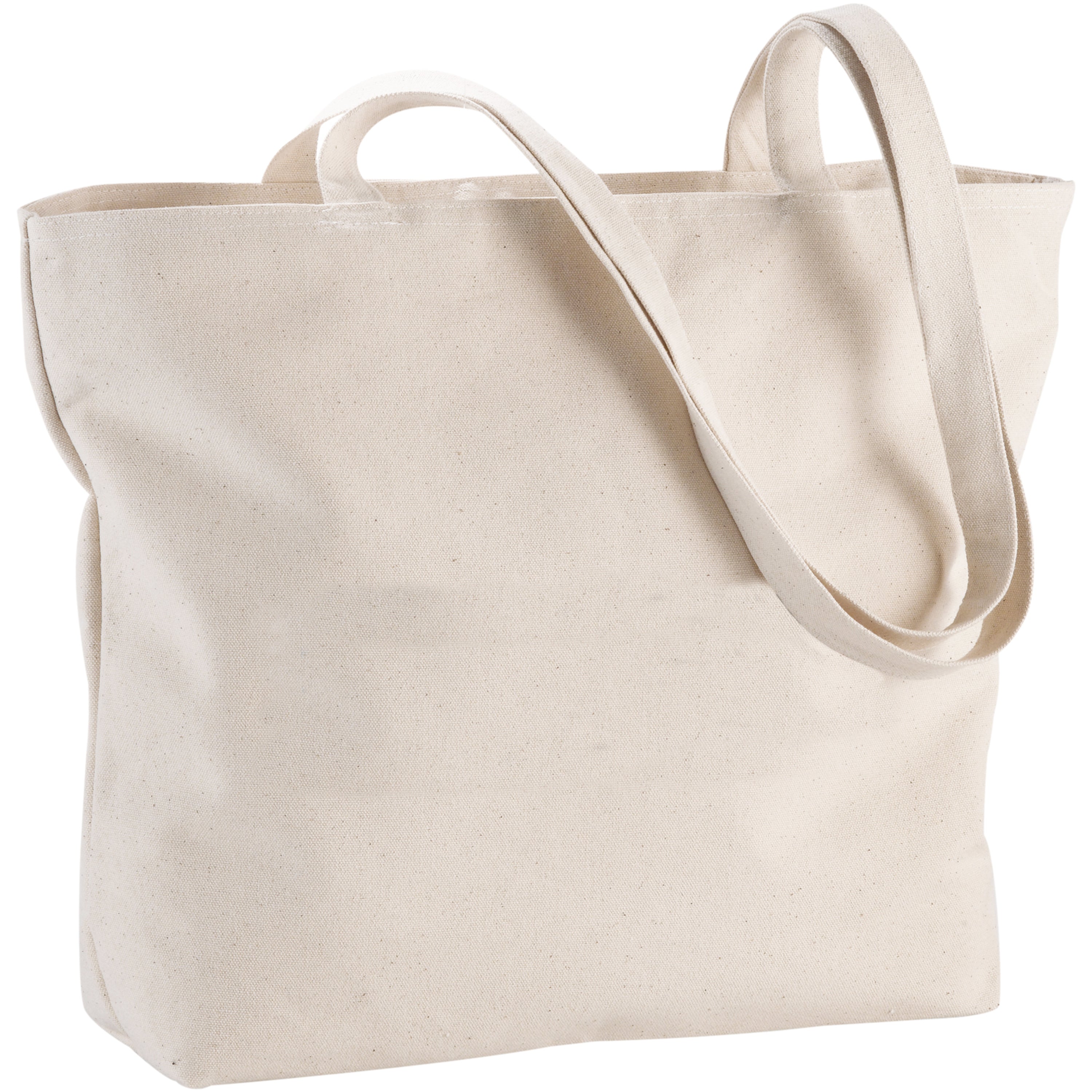 Zippered Cotton Tote Bag