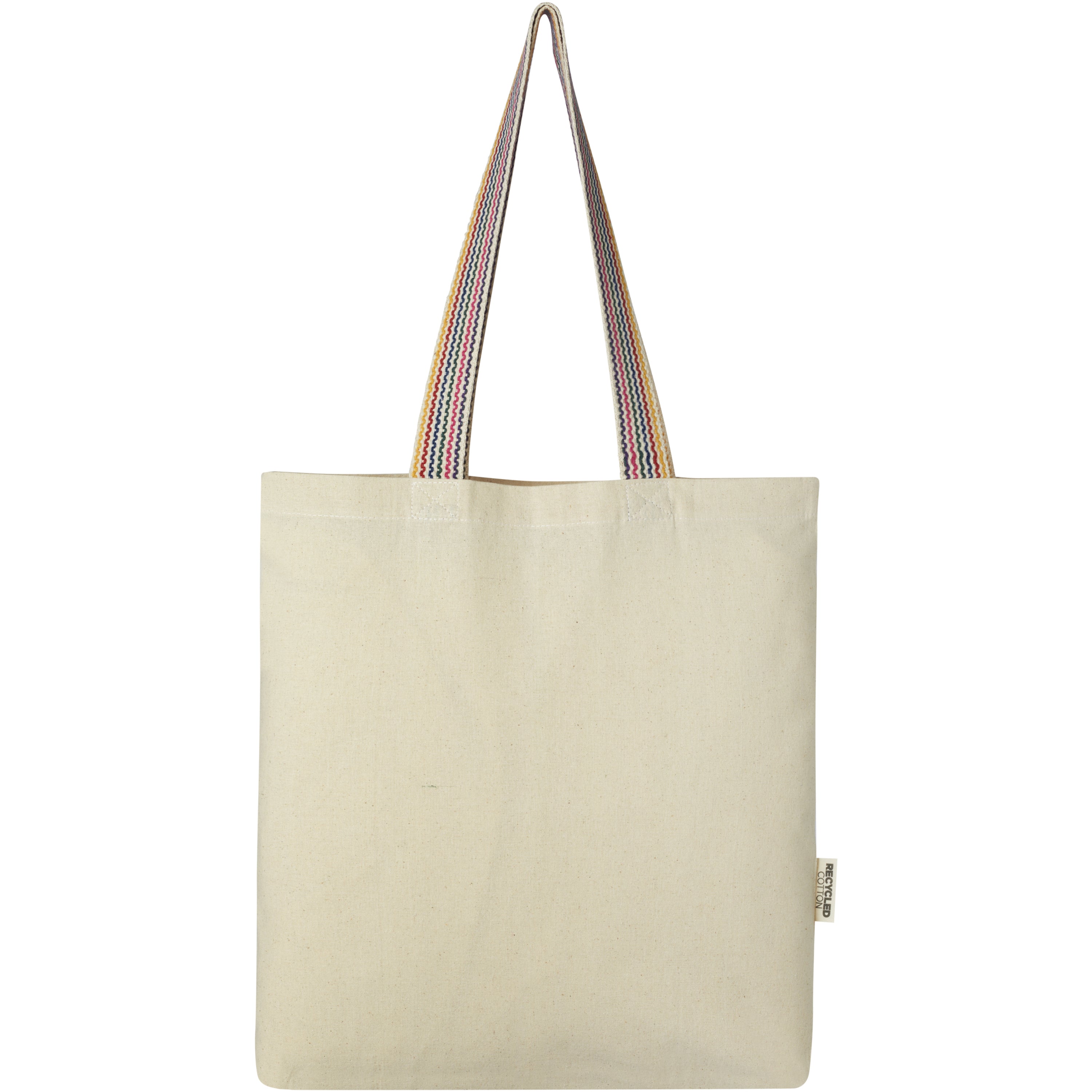 Rainbow Handle Recycled Cotton Tote Bag