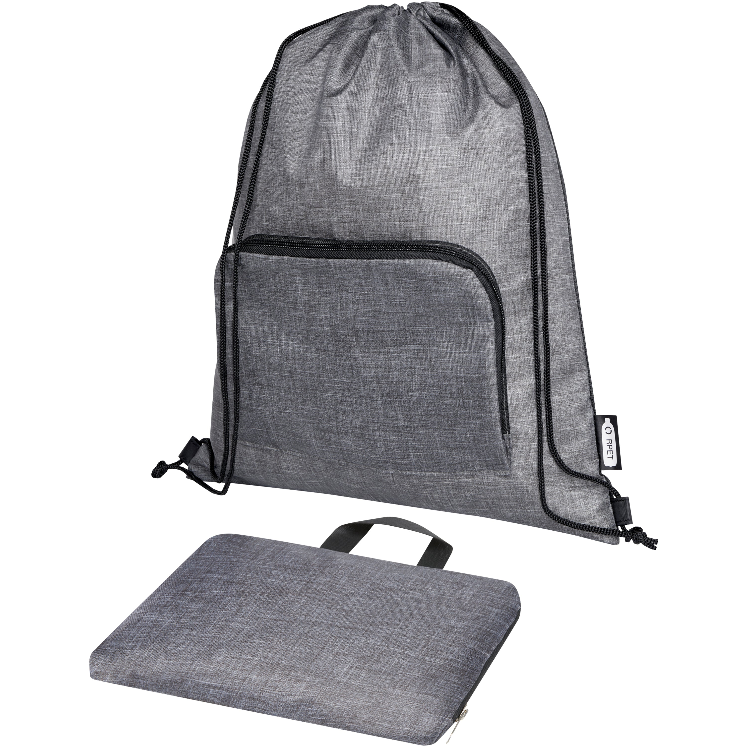 Ash Recycled Foldable Drawstring Bag
