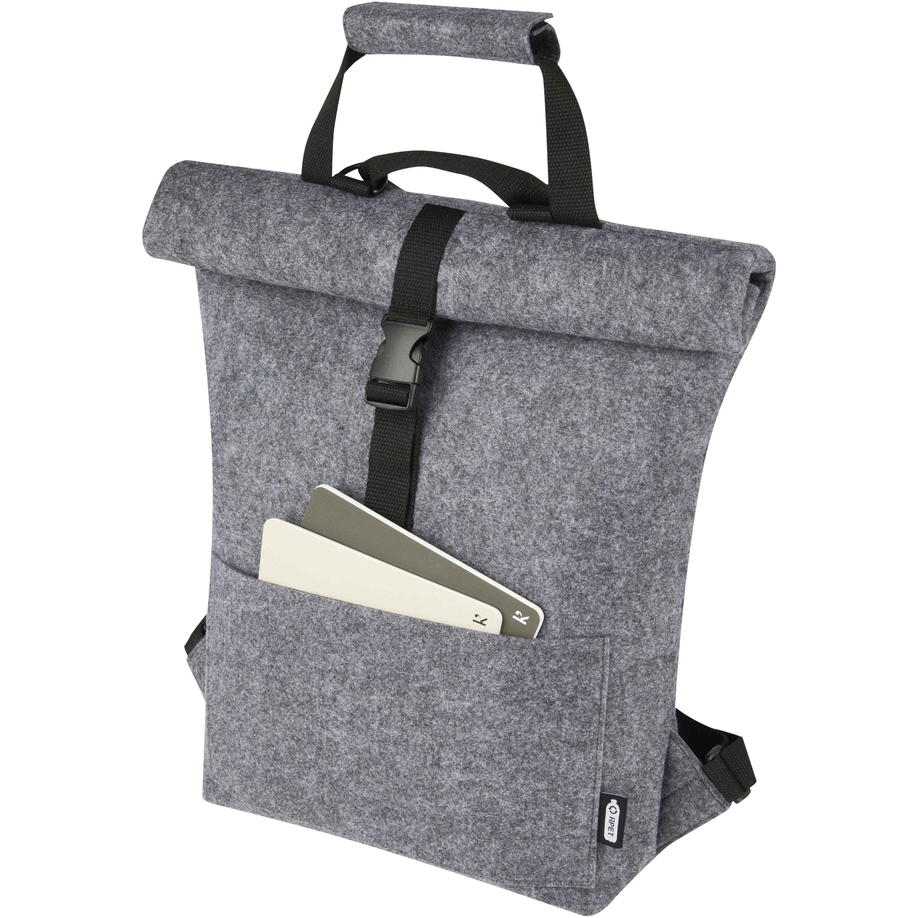 Recycled Felt Rolltop Bike Bag