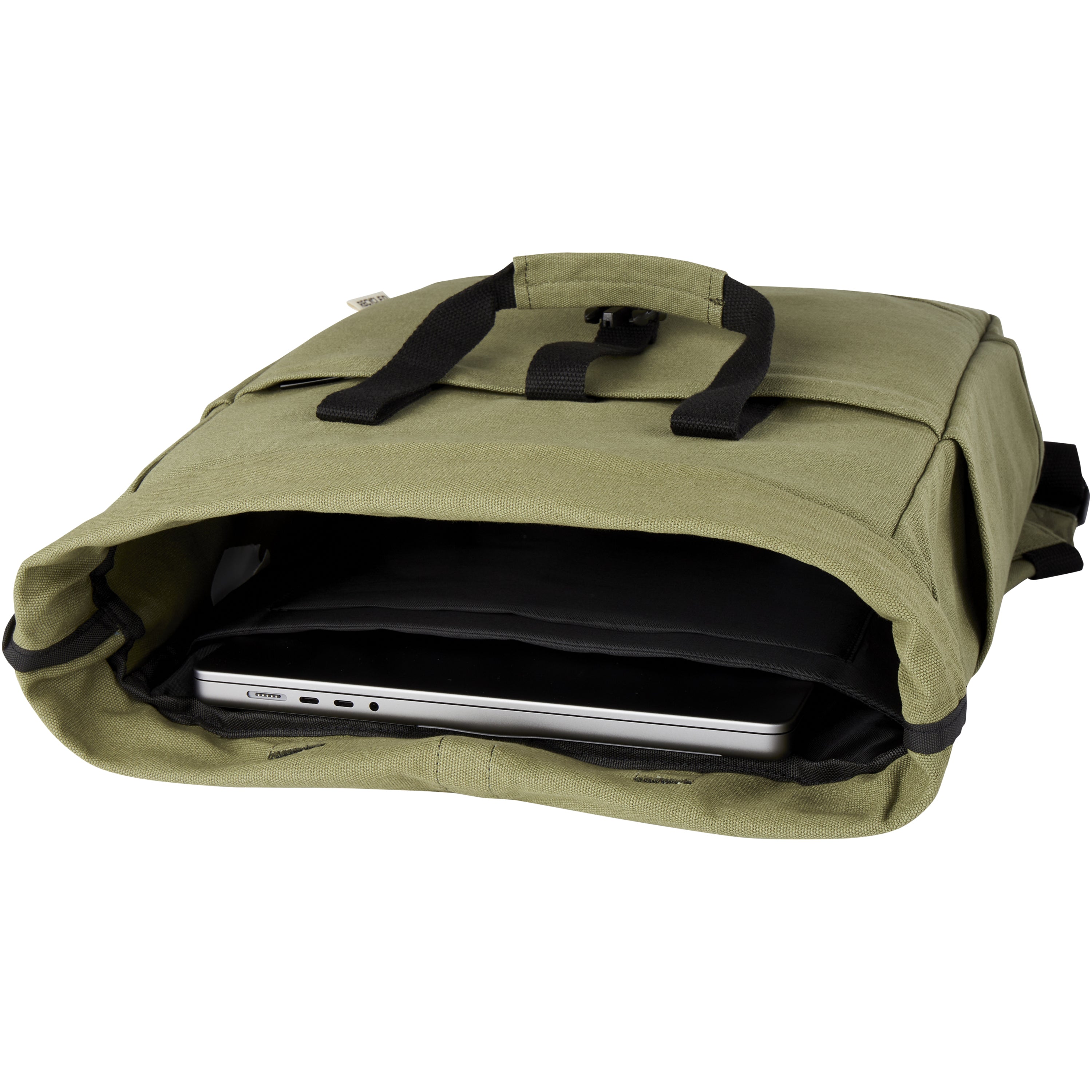 Joey Recycled Canvas Rolltop Laptop Backpack