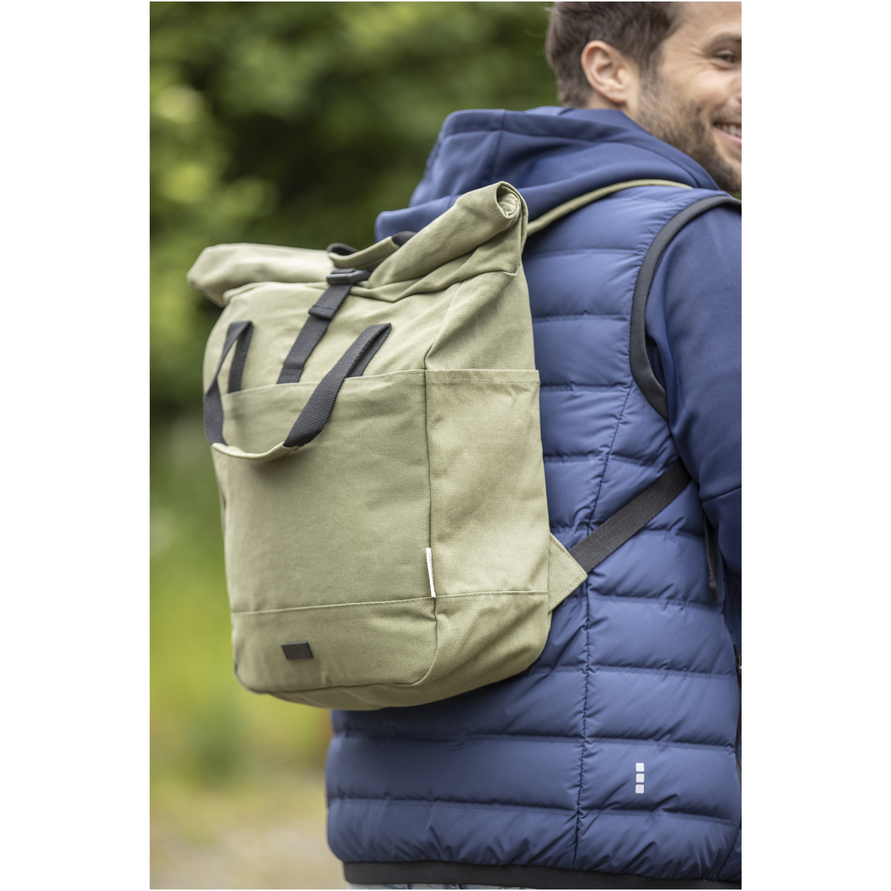 Joey Recycled Canvas Rolltop Laptop Backpack