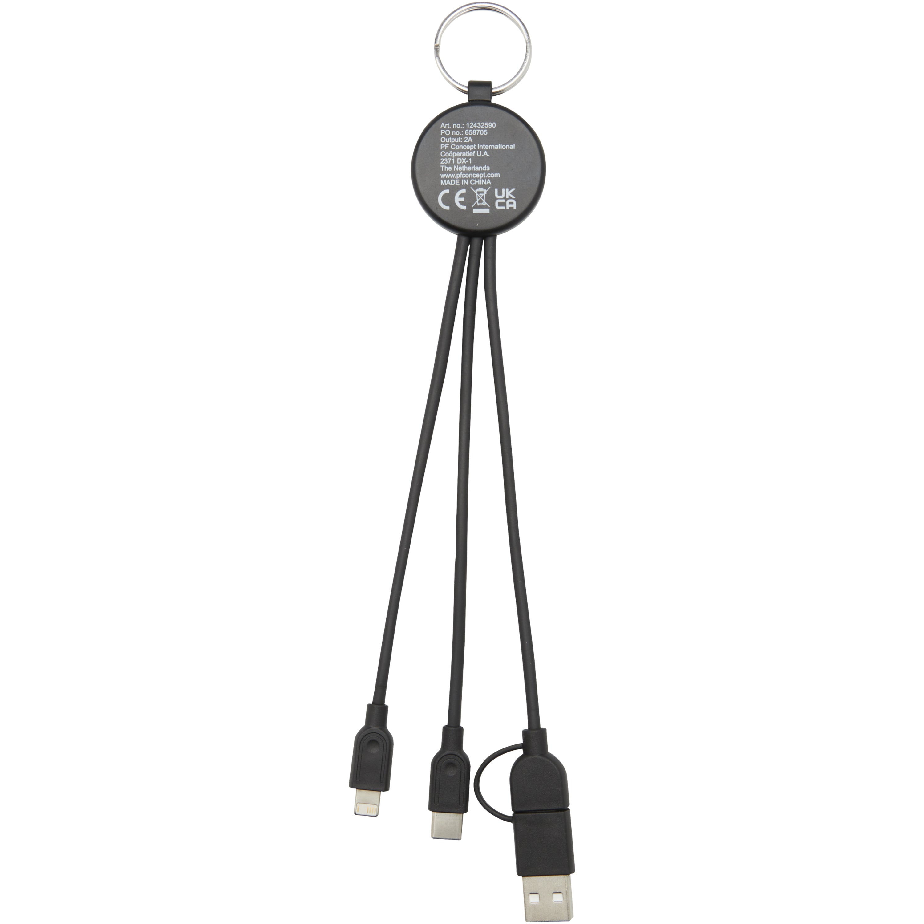 Tecta 6-in-1 Bamboo Charging Cable Keyring