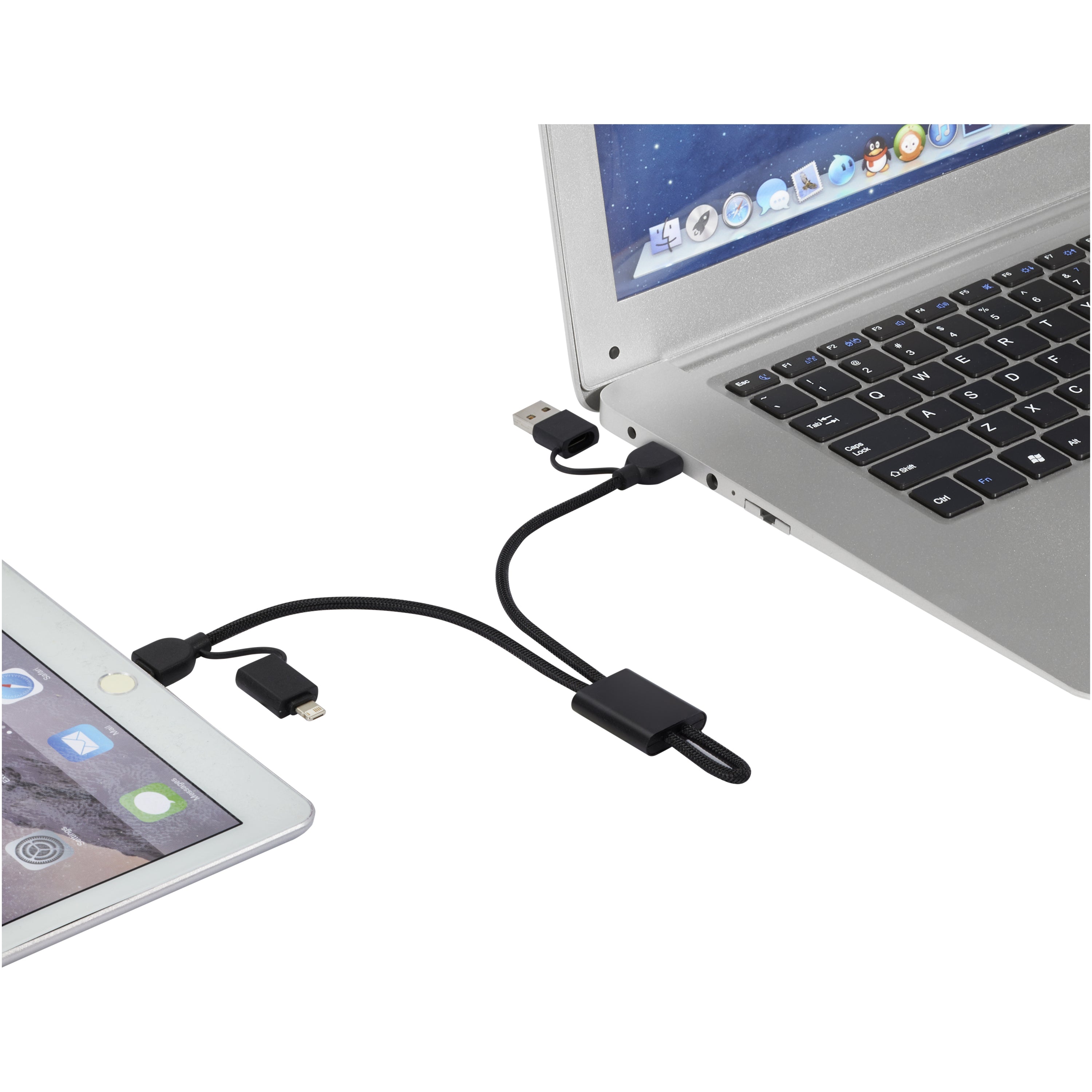 6-in-1 Recycled Aluminium Data Transfer Charging Cable