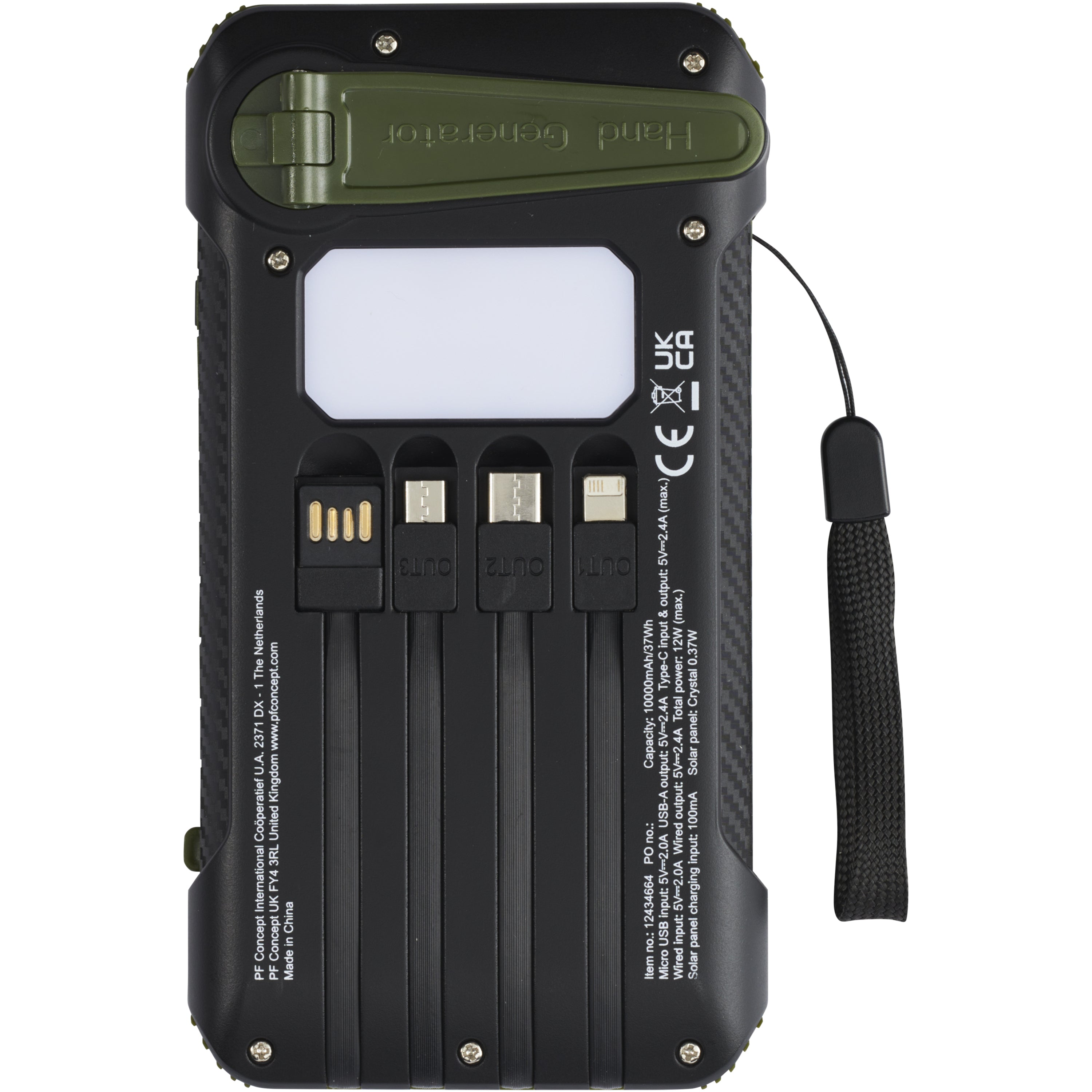 Soldy Recycled Plastic Solar Dynamo Powerbank