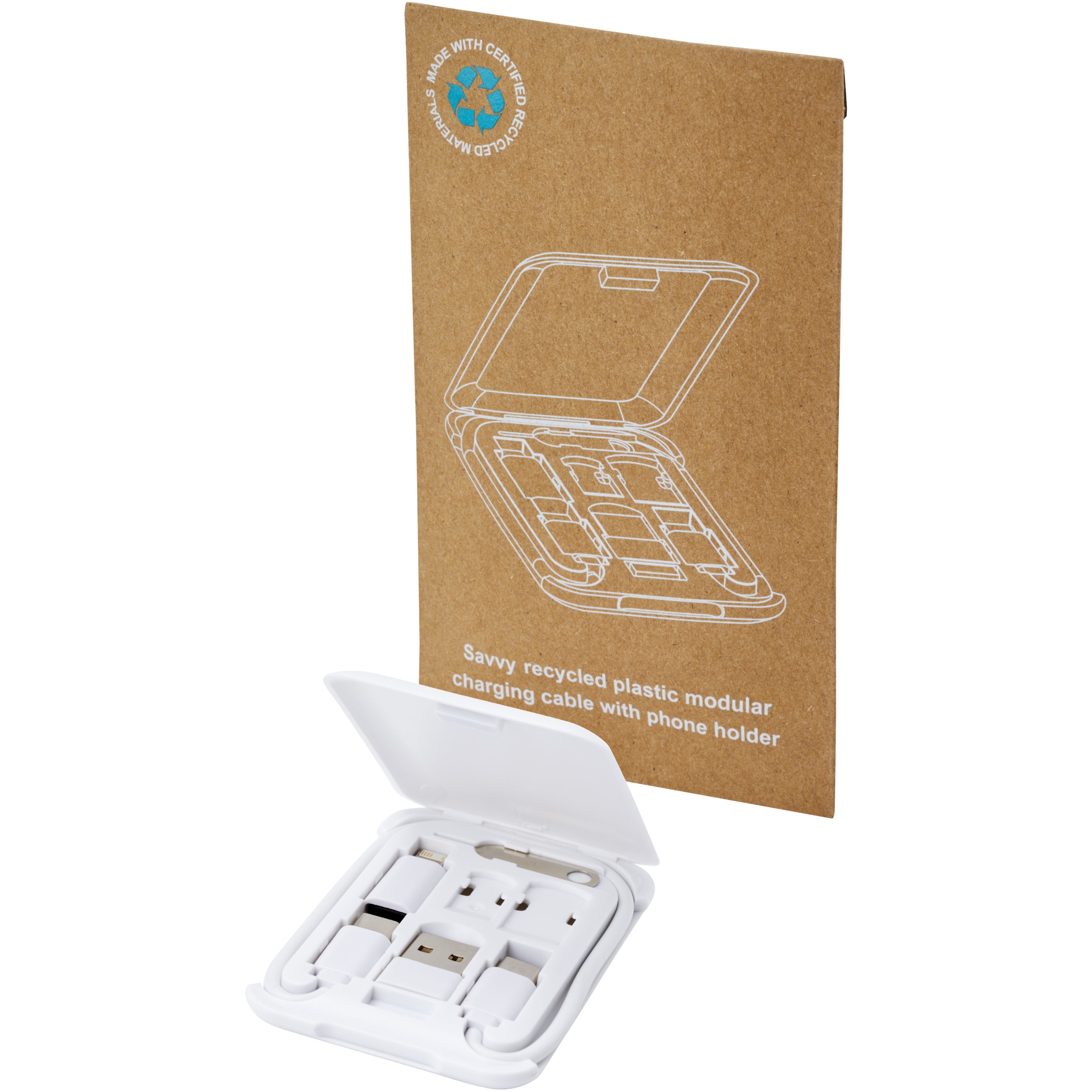 Recycled Plastic Modular Charger and Phone Holder