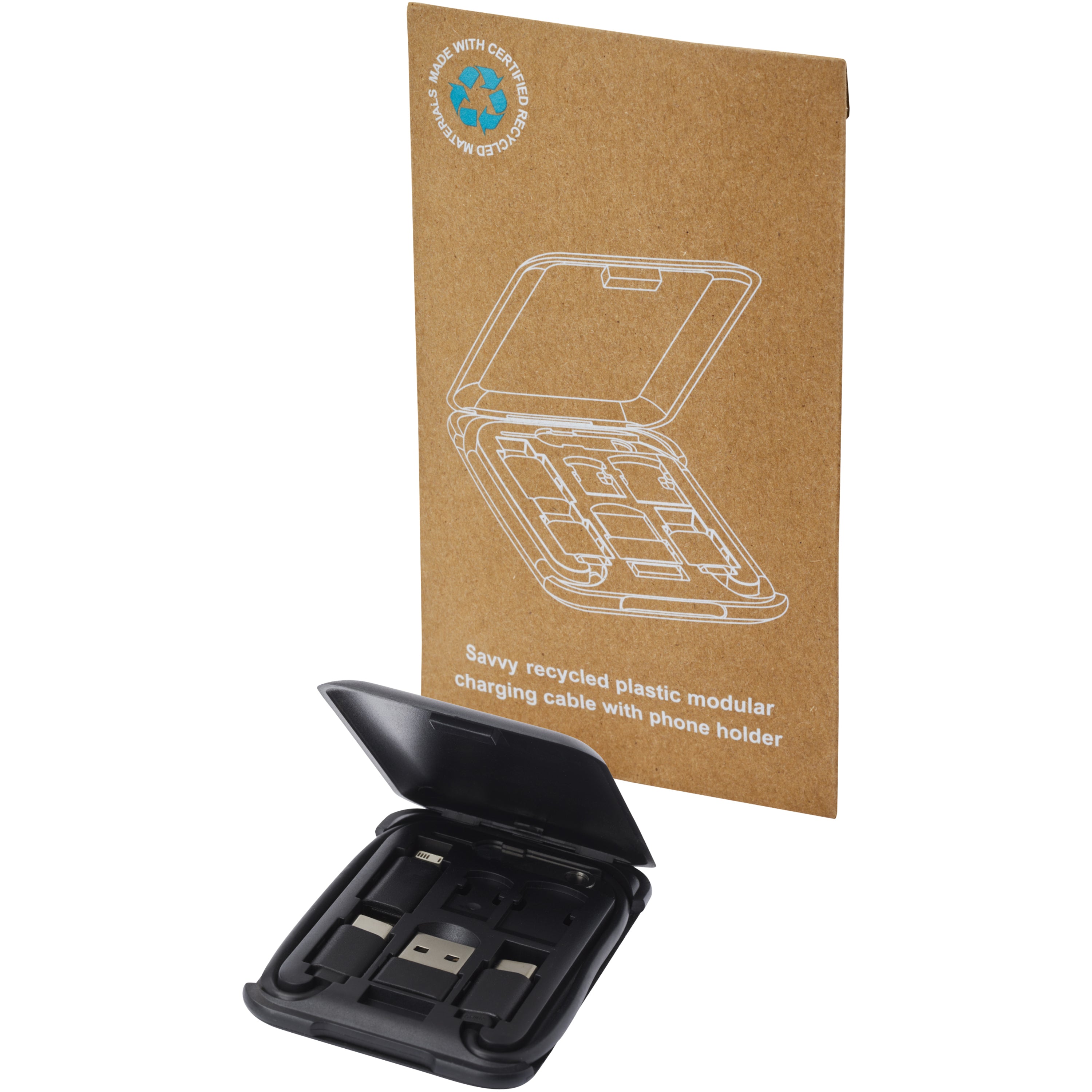 Recycled Plastic Modular Charger and Phone Holder