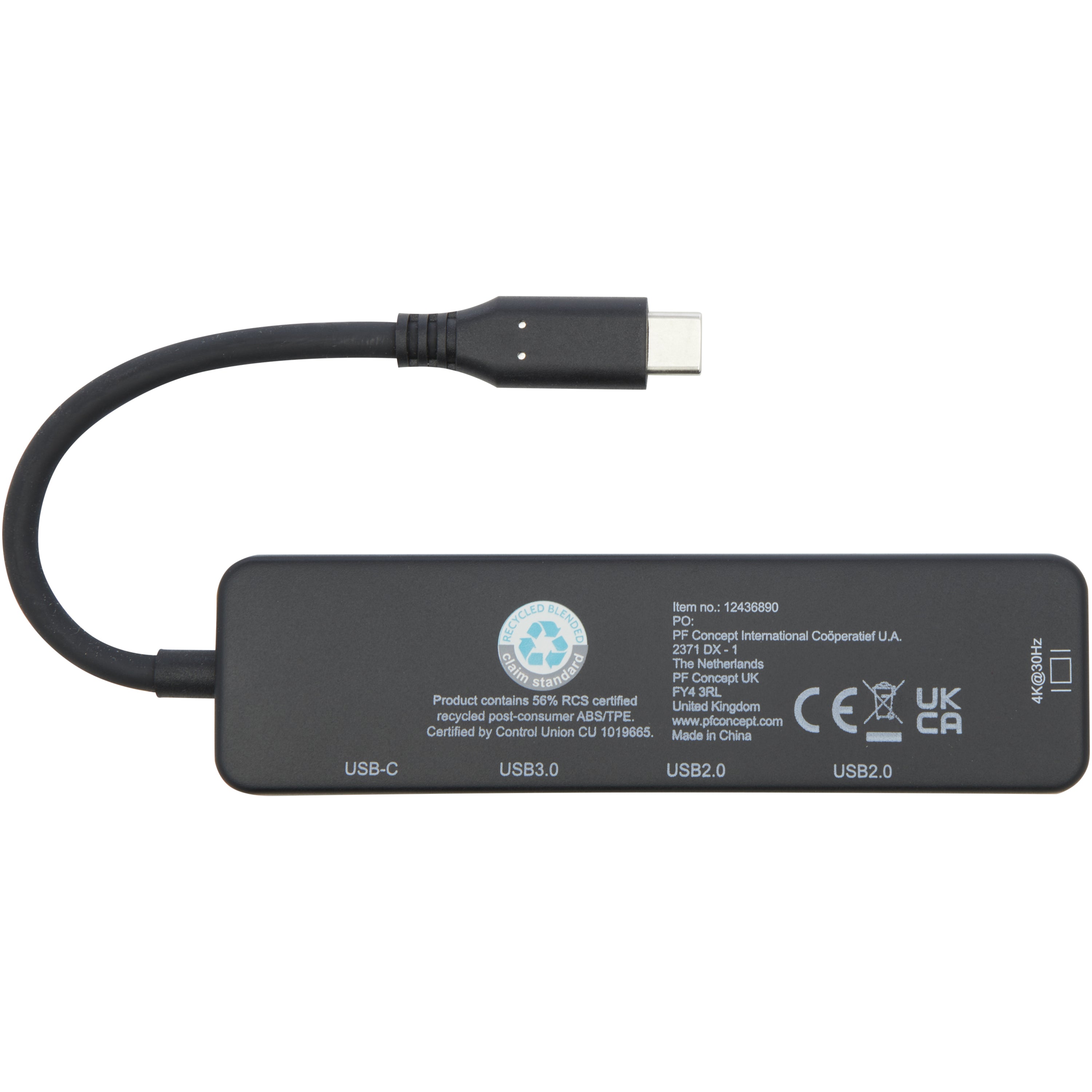 Recycled Plastic Multimedia Adapter with HDMI Port