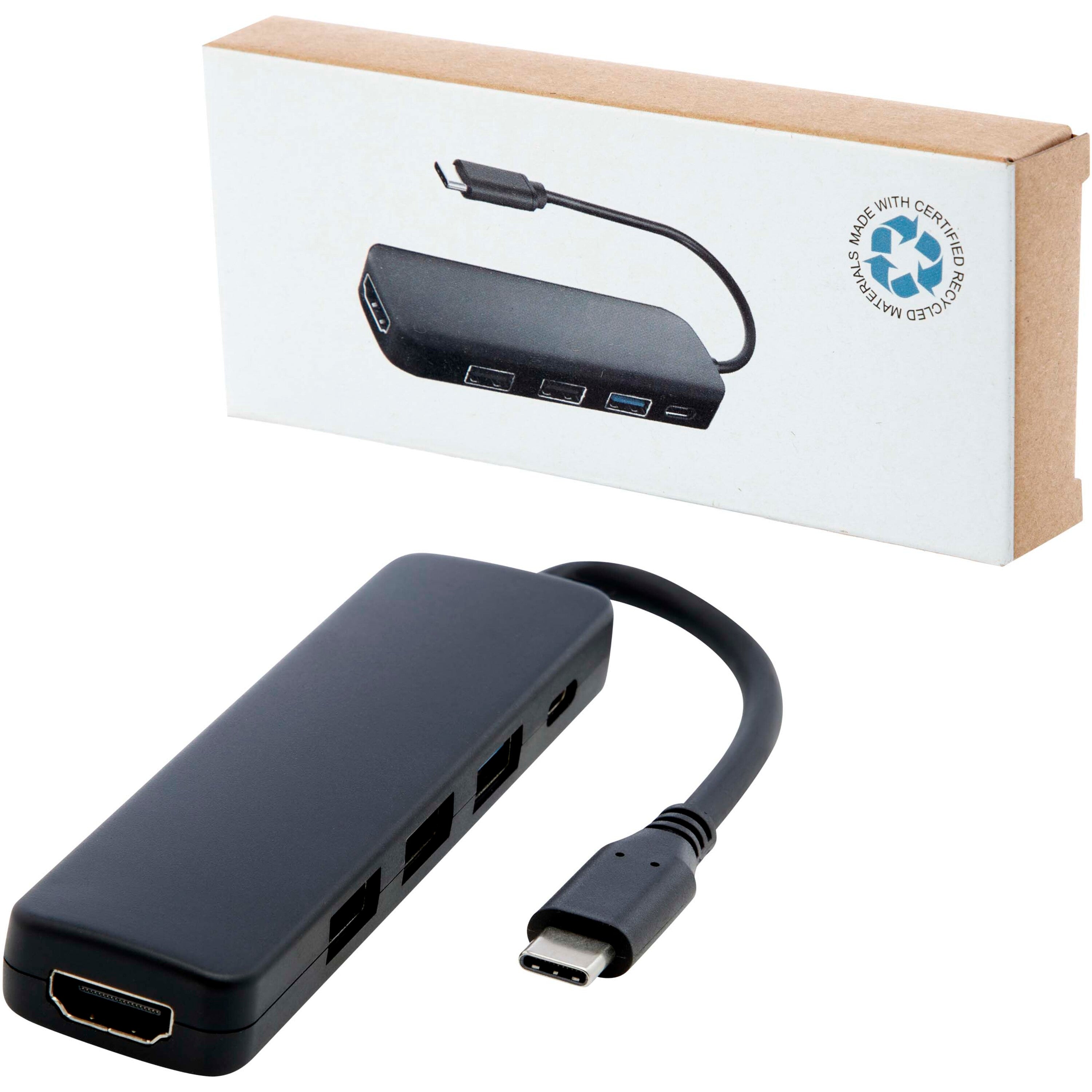 Recycled Plastic Multimedia Adapter with HDMI Port