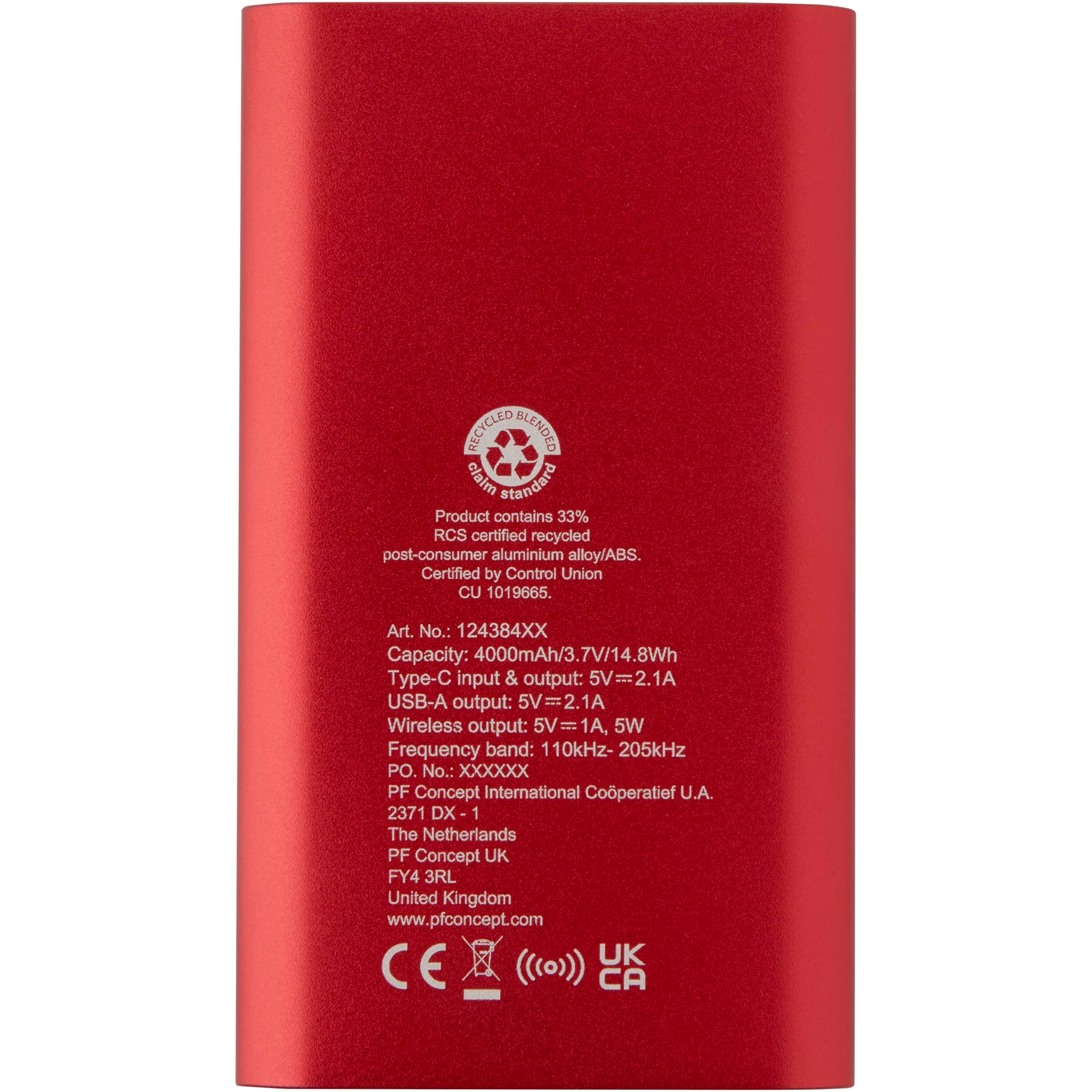 Juice Recycled Aluminium Wireless Powerbank